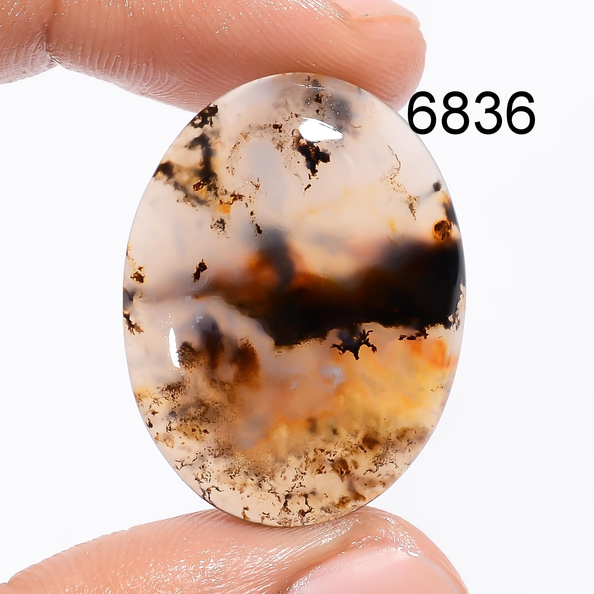 Natural Montana Agate Pendant Cabochon, Multi Color Gemstone For Jewelry Making - image 7