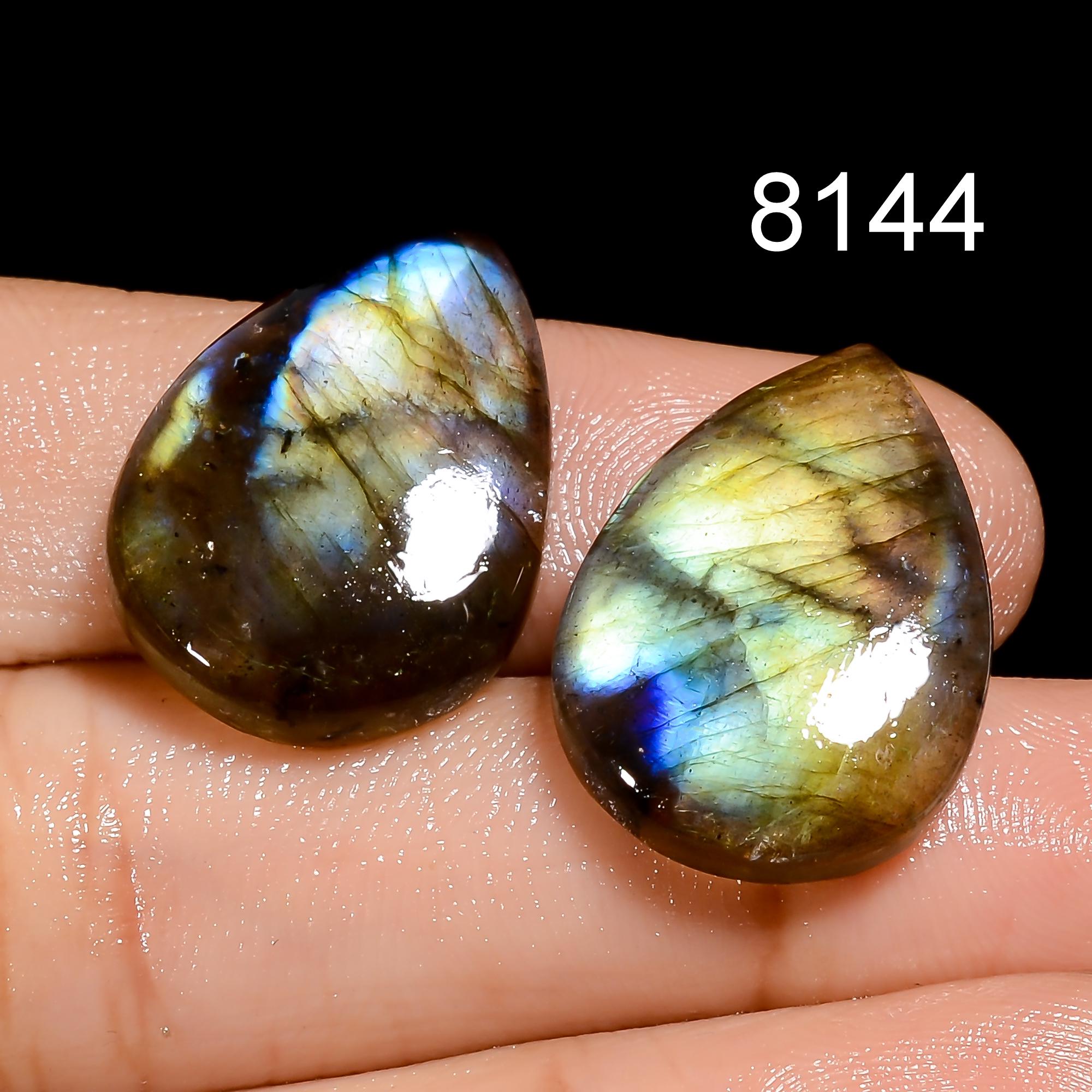 AAA Labradorite Cabochon Gemstone Pair, Mix Shape, Jewelry Making - image 4