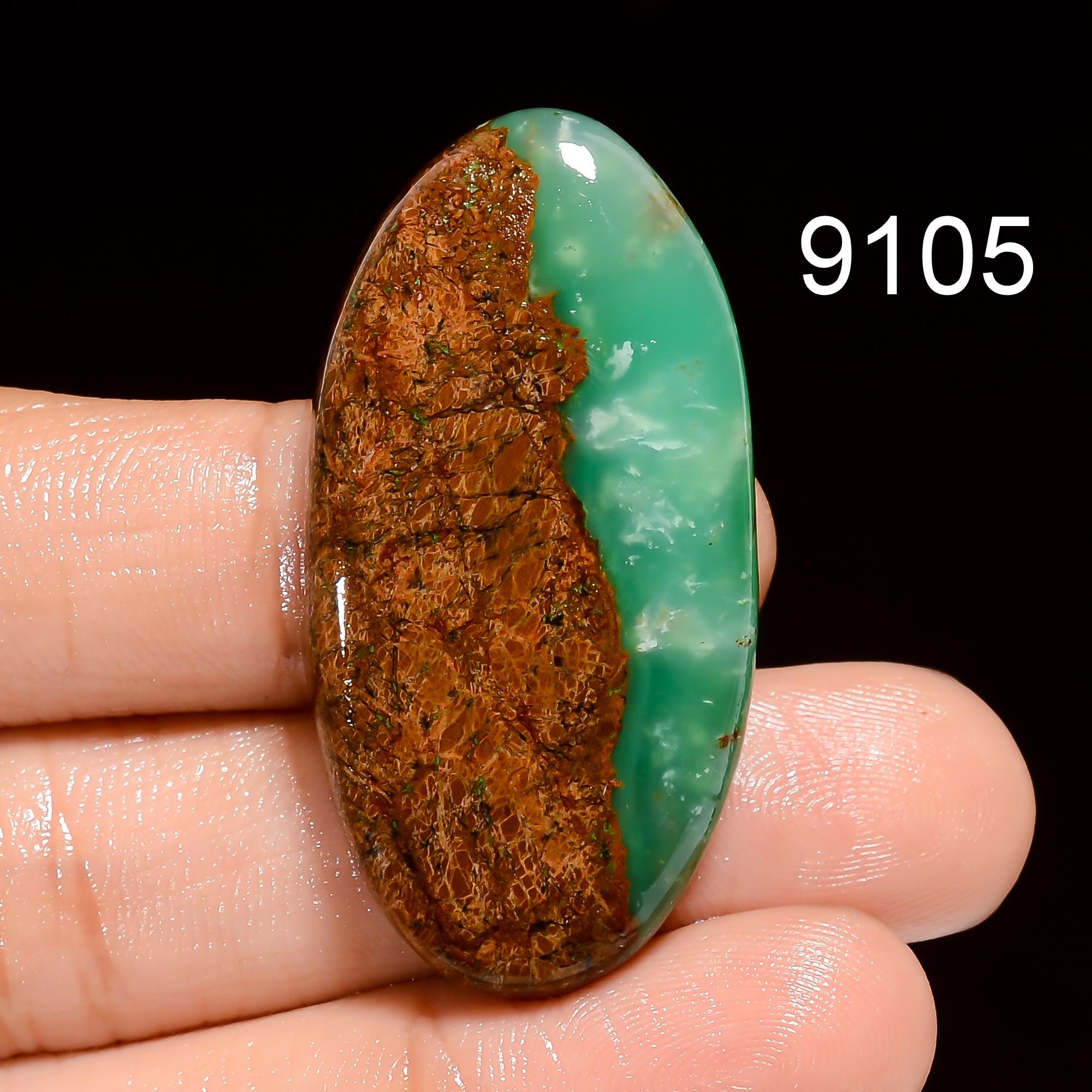 Natural Bio Chrysoprase Gemstone, Bio Chrysoprase Cabochon Diy-Art-Crafts Pendant Gemstone For Jewelry, AAA+ Quality Sto - image 9