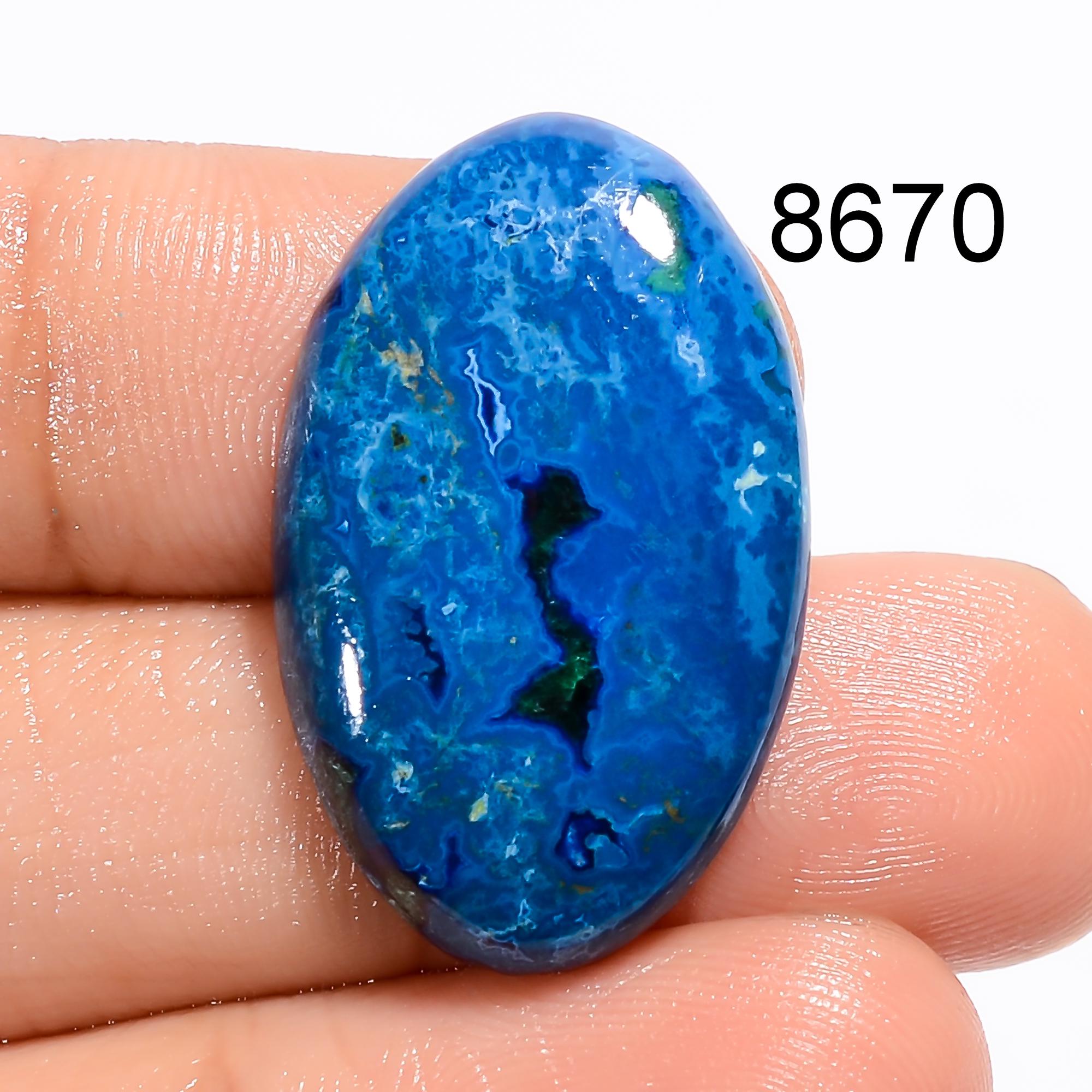 AAA Blue Shattuckite Gemstone Cabochon, Mix Shape Loose Pendant Stone - image 5