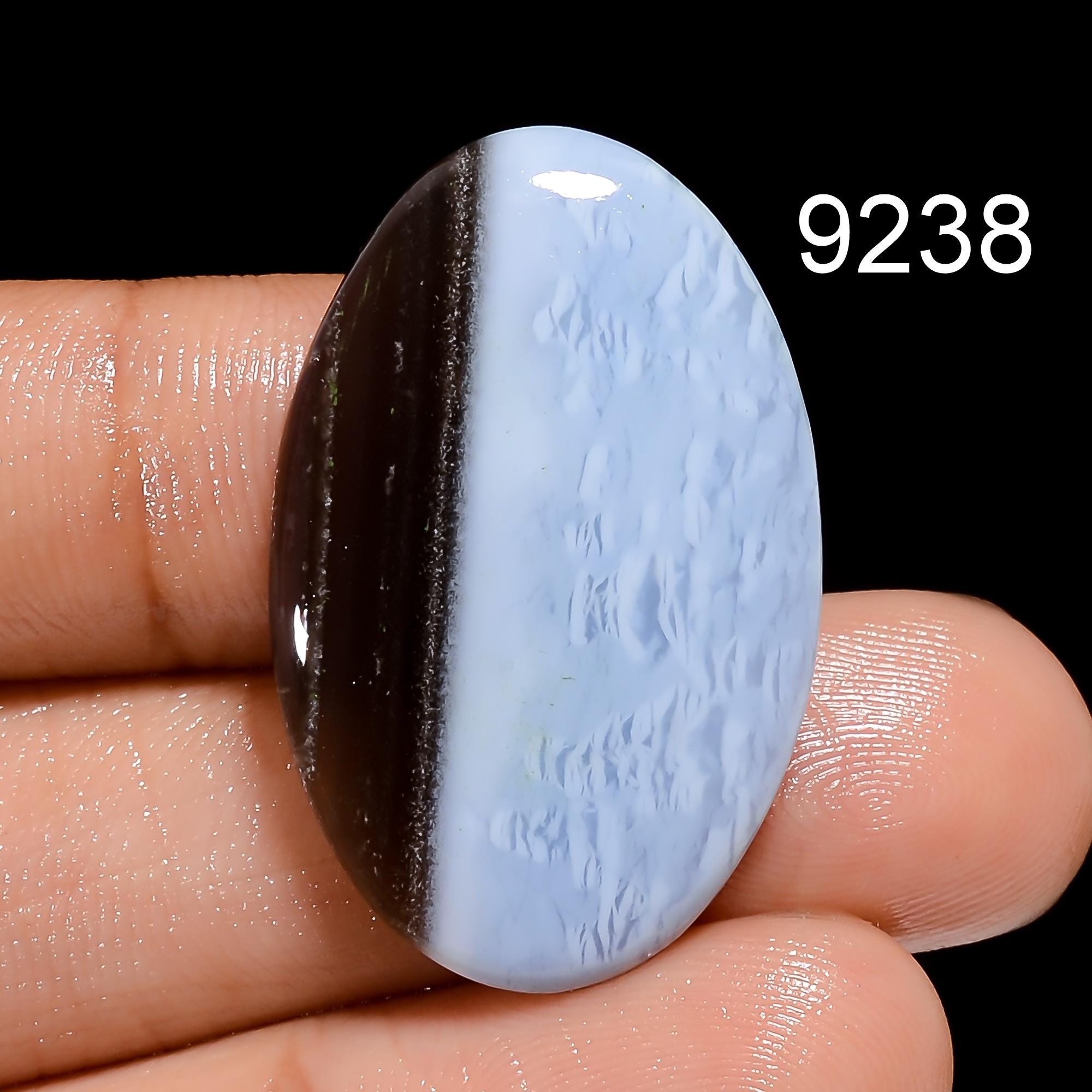 Owyhee Blue Opal Gemstone Cabochon, Oval Crystal, Jewelry Making