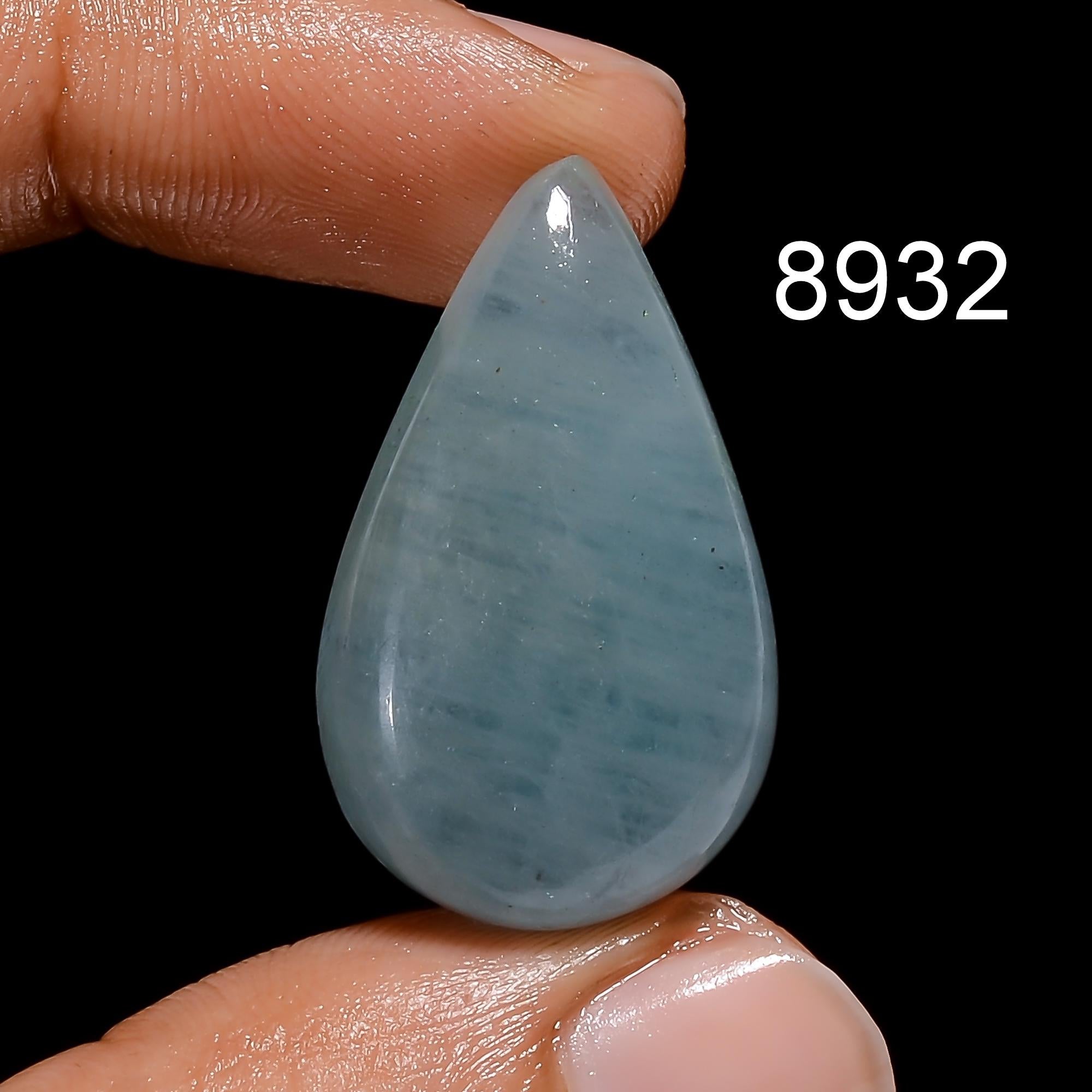 Natural Blue Aquamarine Gemstone, Pear Blue Flashy Cabochon For Jewelry, CHRISTMAS GIFT