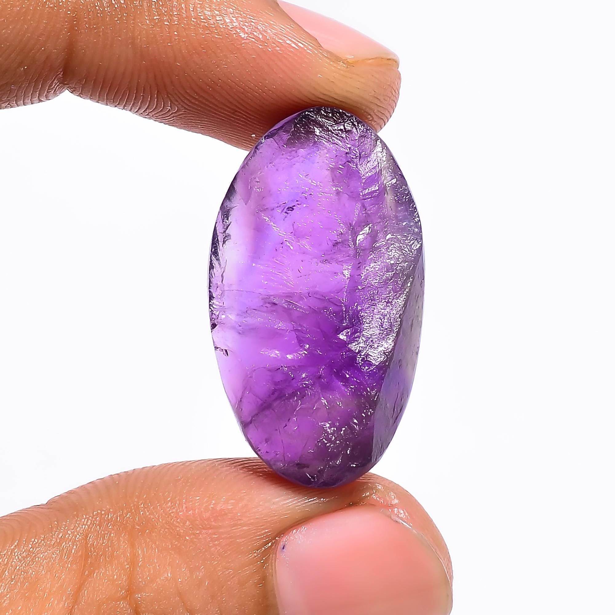 Natural African Amethyst Druzy Cabochon, Loose Gemstone - image 3
