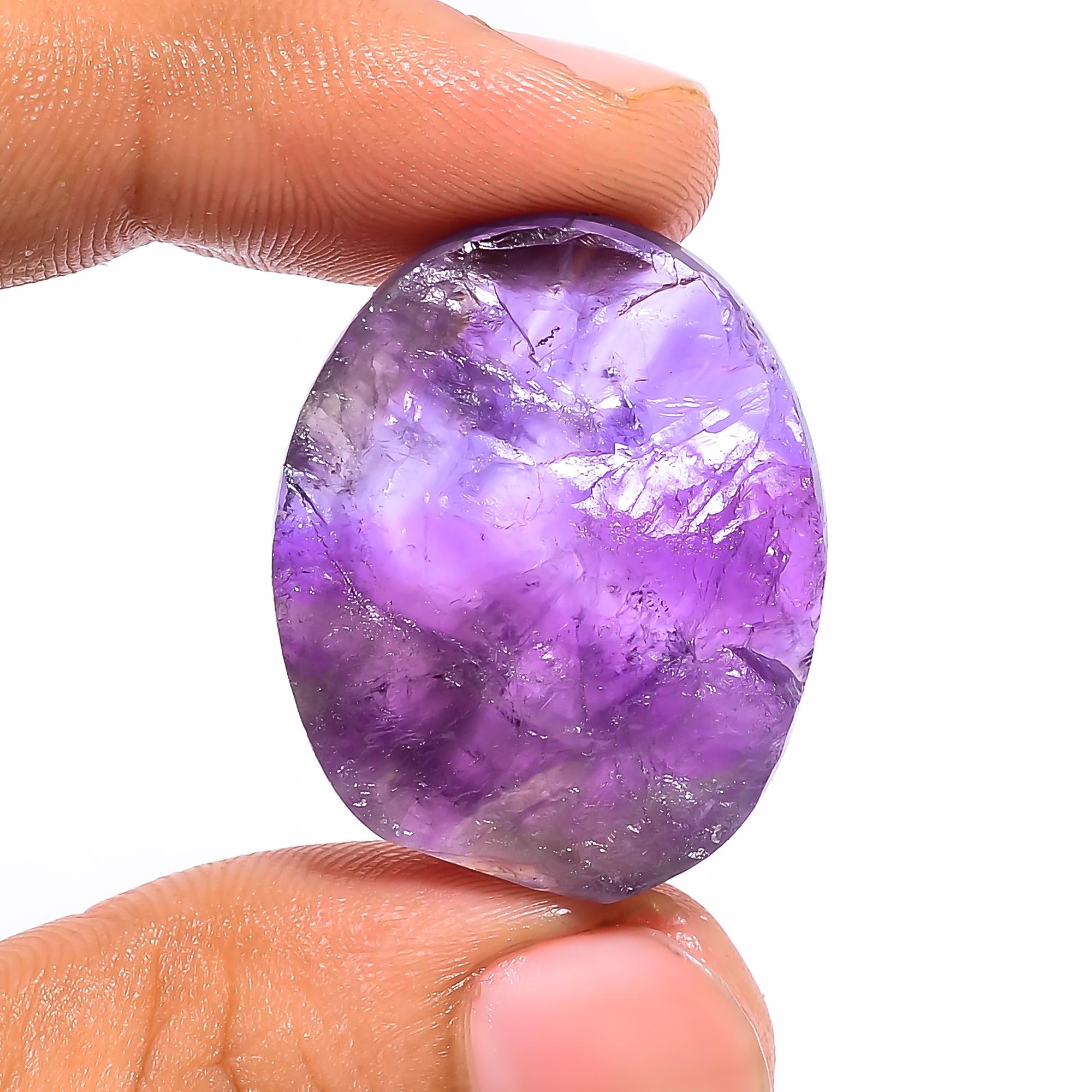 Natural African Amethyst Druzy Cabochon, Loose Gemstone