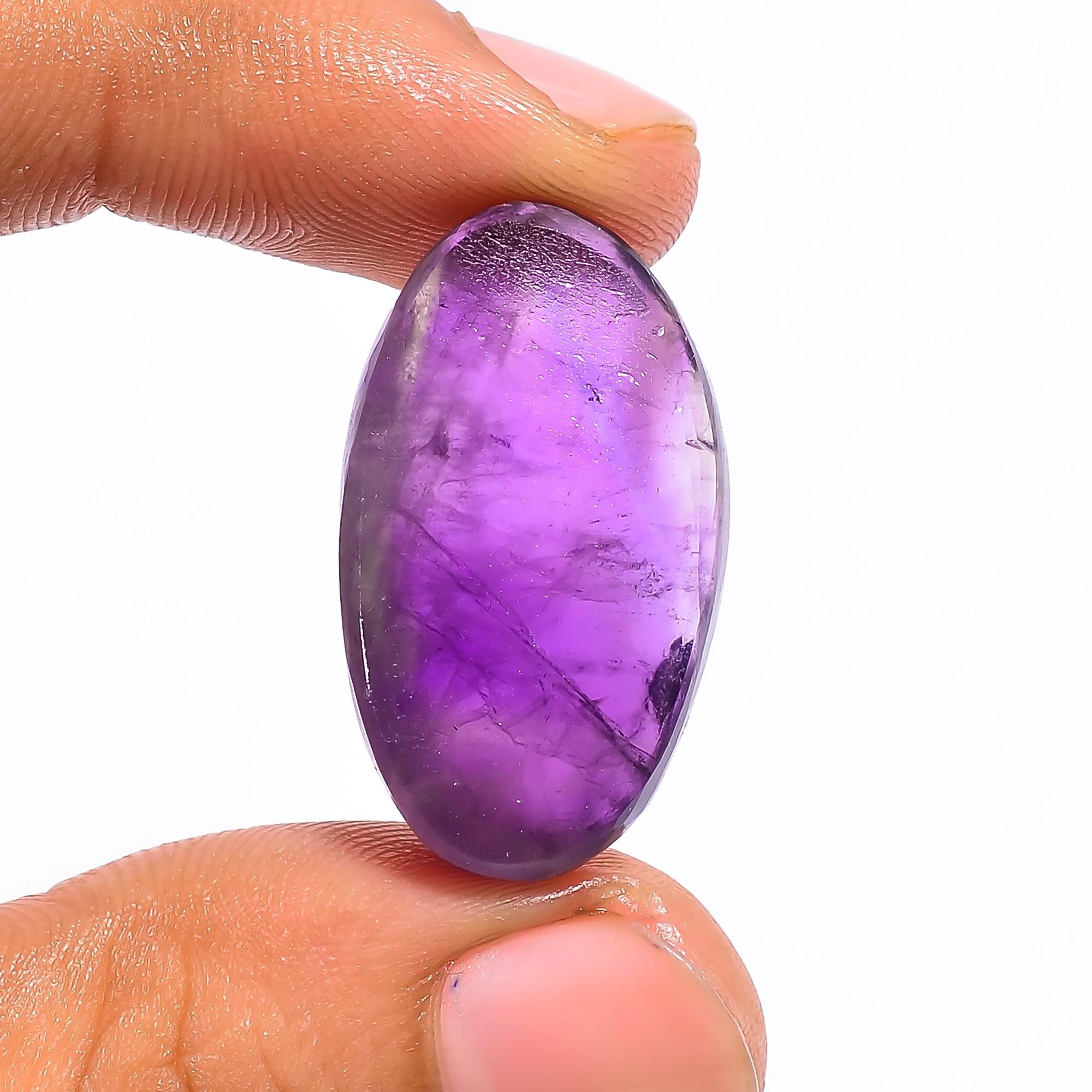 Natural African Amethyst Druzy Cabochon, Loose Gemstone - image 4