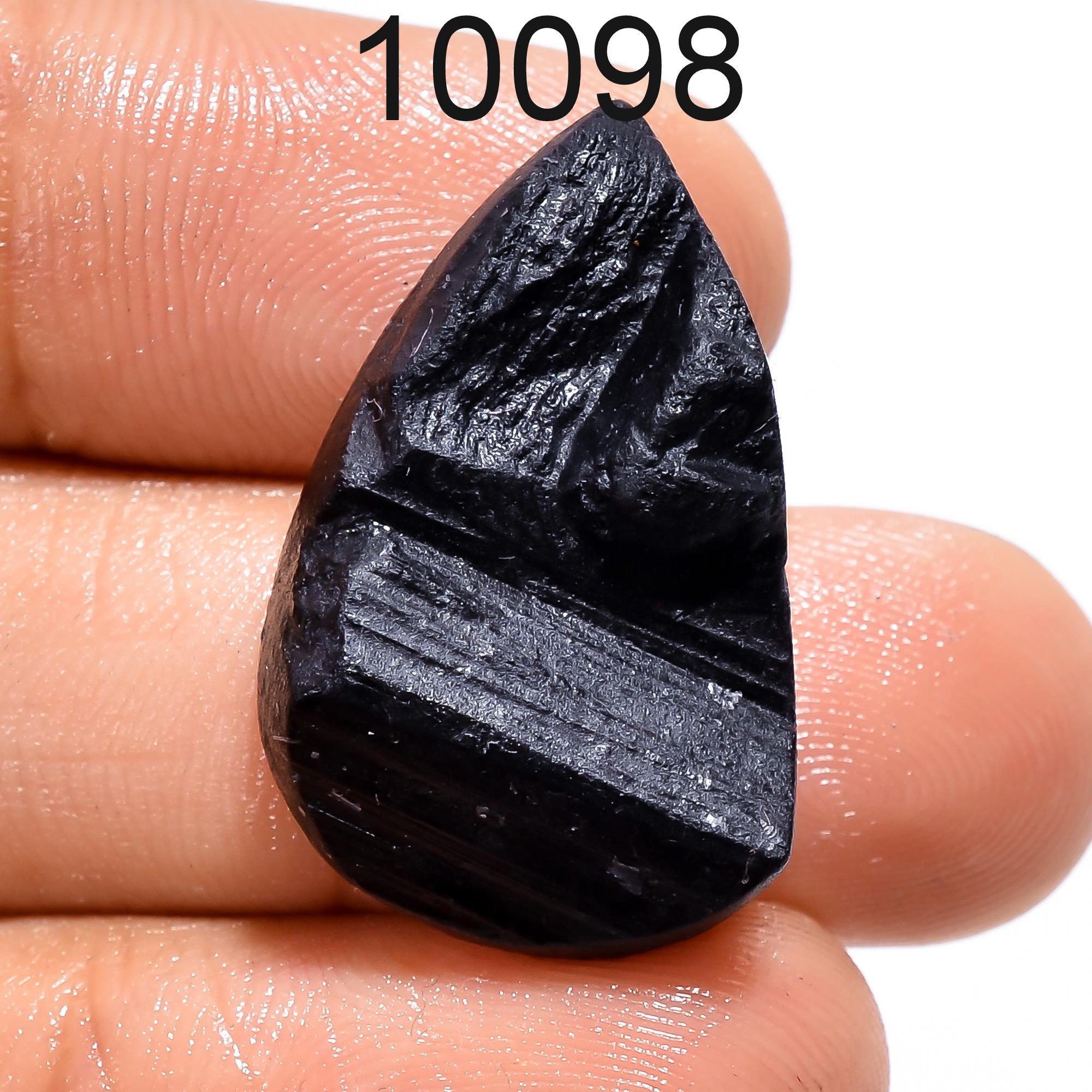 Black Tourmaline Druzy Gemstone, Natural Black Tourmaline Druzy Cabochon, Loose Gemstone For Jewelry Making Supply, Heal