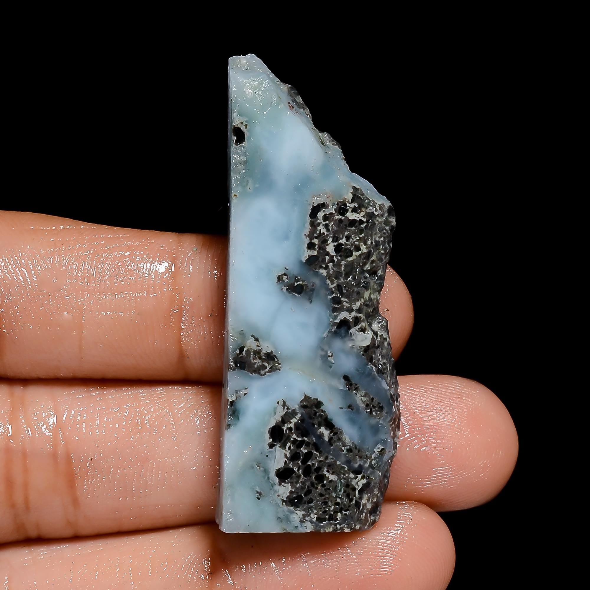 48.5 Cts Natural Blue Larimar Raw Gemstone