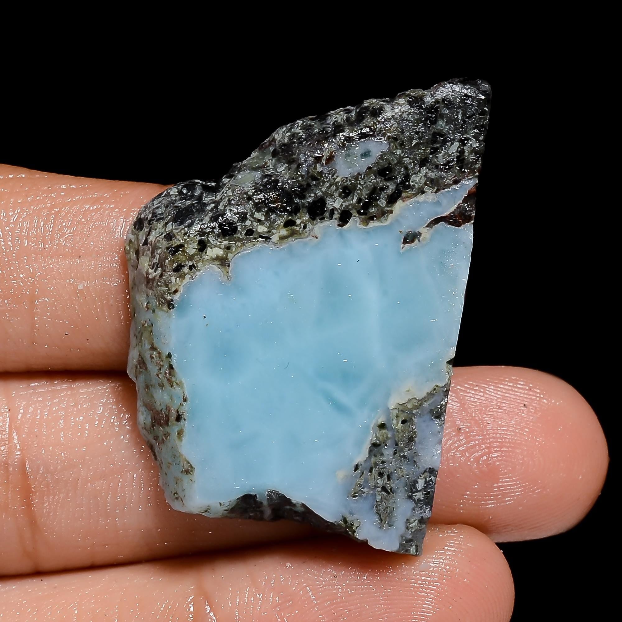 56 Cts Blue Larimar Raw Gemstone