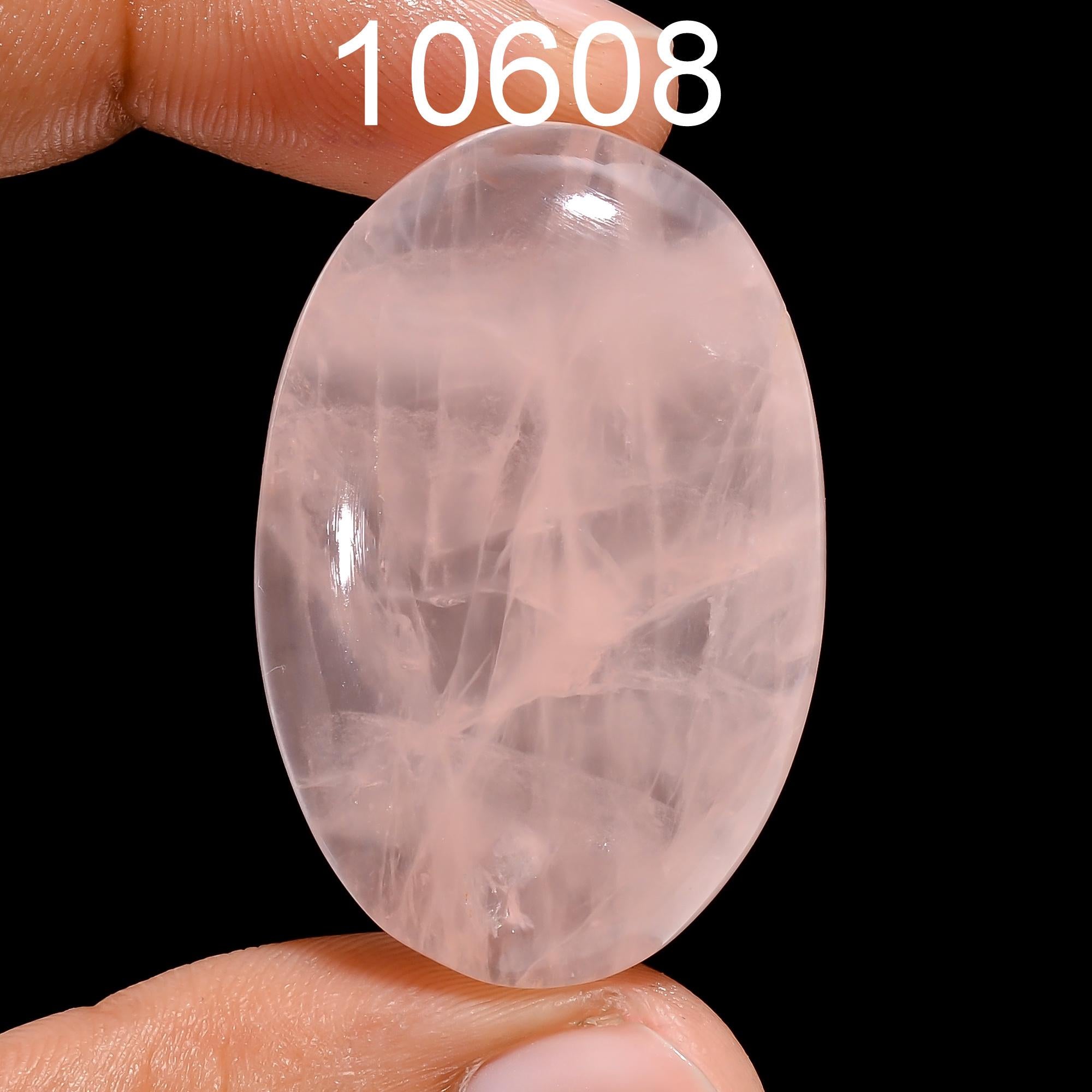 Natural Rose Quartz Cabochon, Mix Shape Gemstone Pendant - image 3