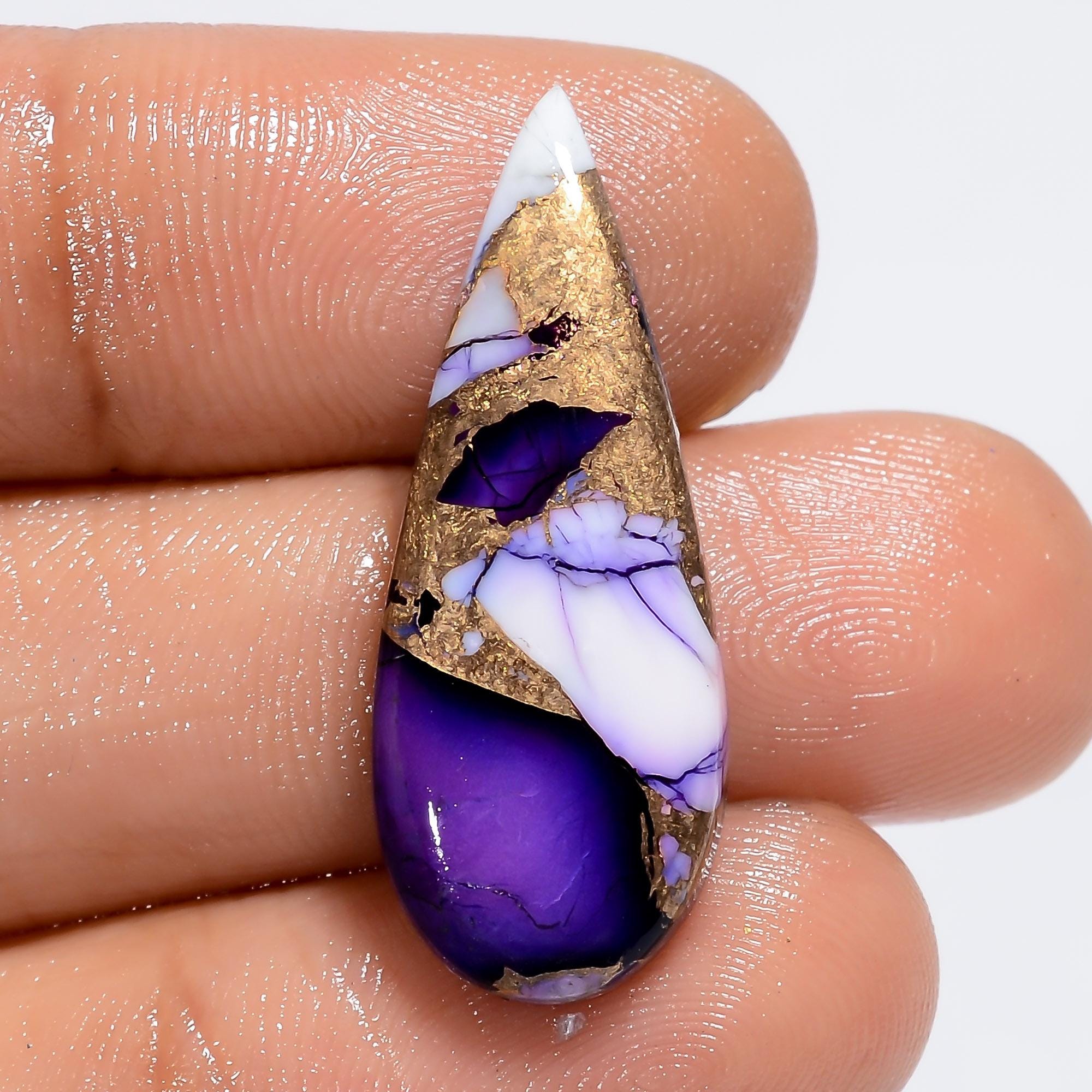 Dahlia Oyster Copper Turquoise Cabochon, Gemstone For Jewelry Making Supply