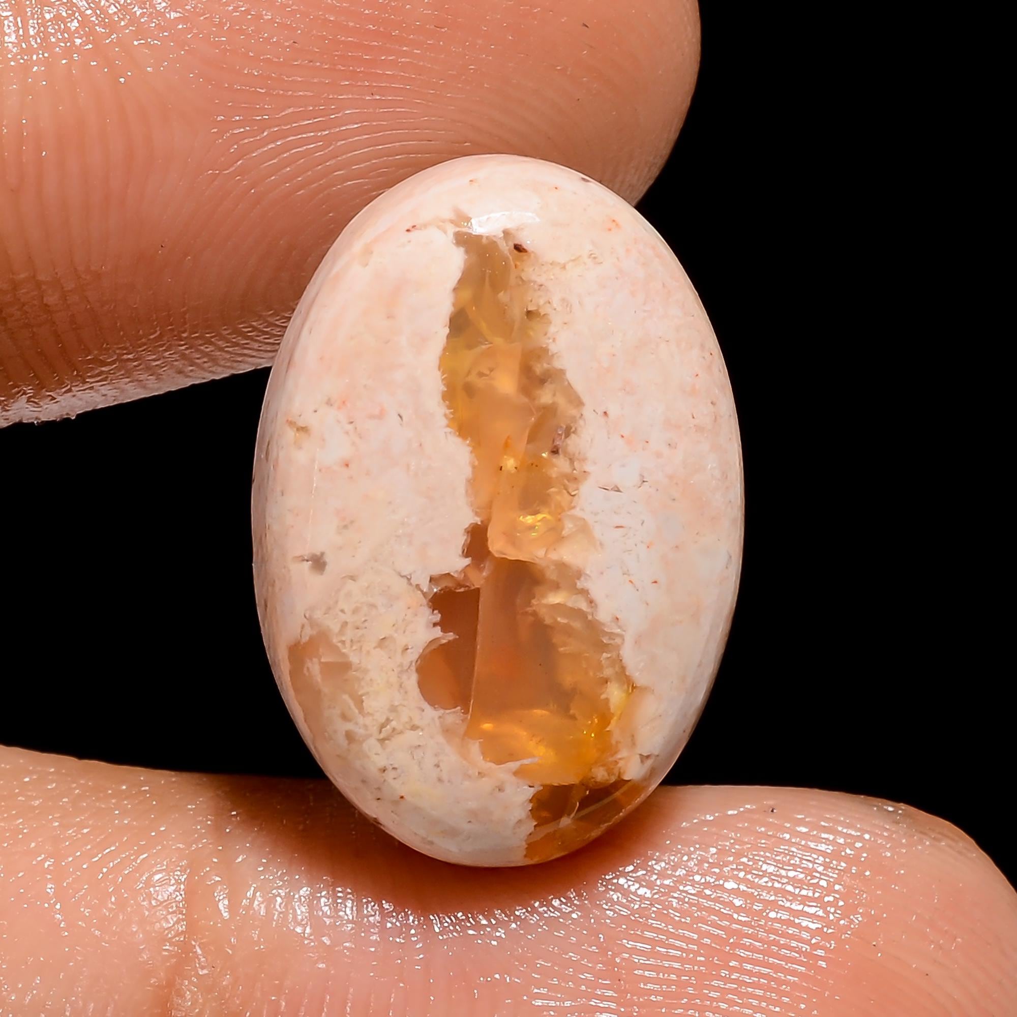 Mexican Fire Opal Gemstone, Real Opal Cabochon Crystals Gemstone, Loose Mexican Healing Opal Gemstone For Jewelry Pendan - image 2
