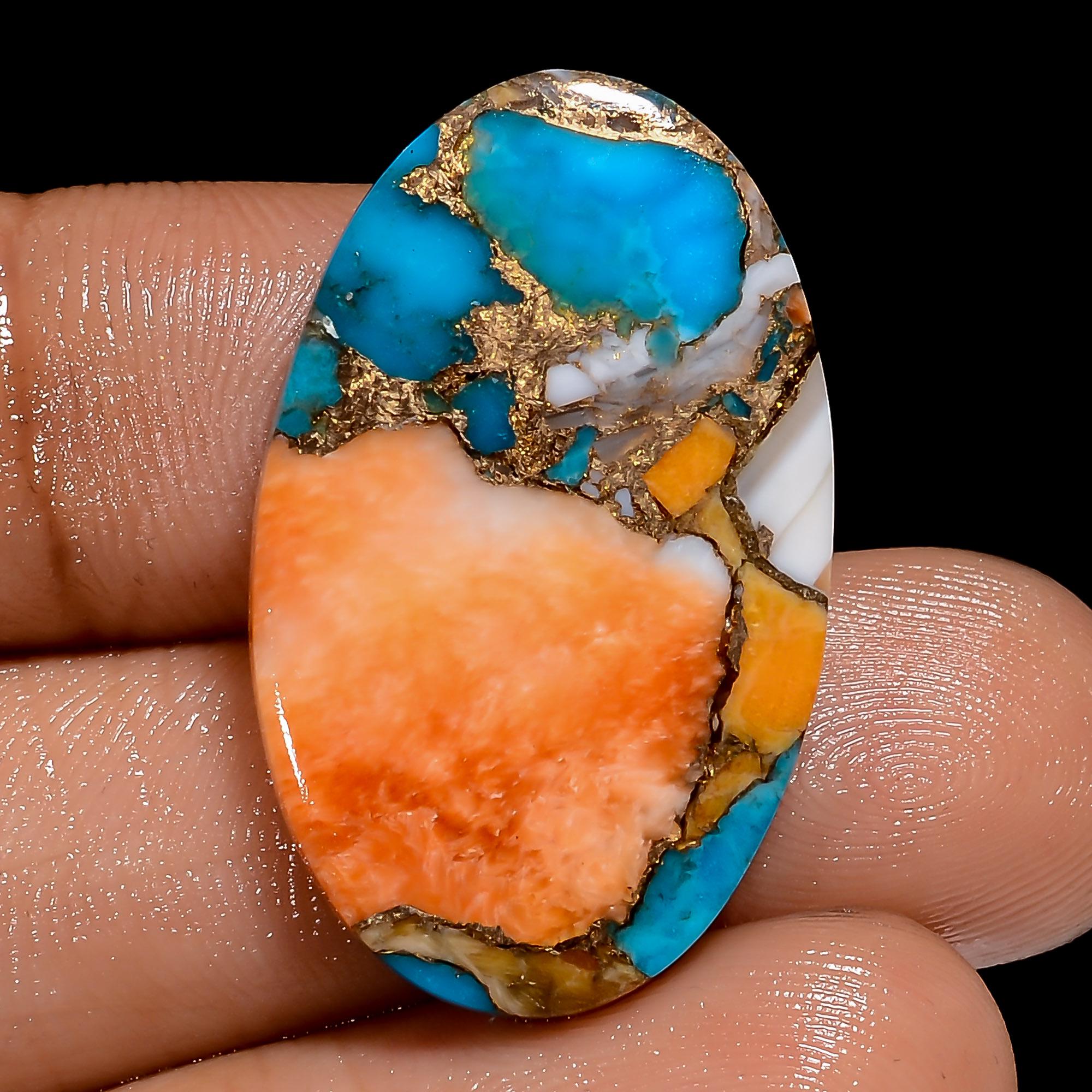 Oyster Copper Turquoise Cabochon, Mix  Shape Loose Gemstone For Jewelry Making Supply.