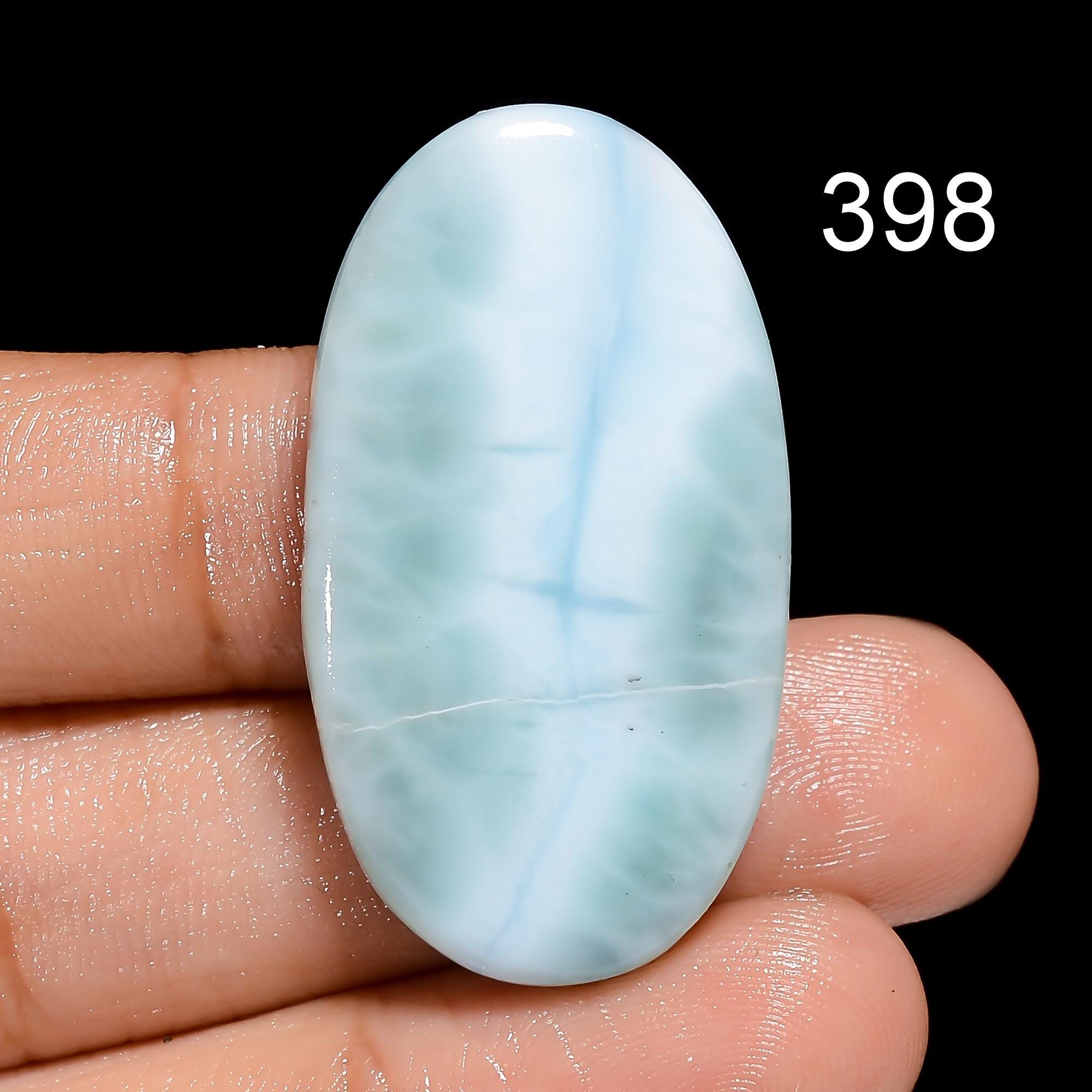 AAA Blue Larimar Cabochon, Dominican Gemstone, Jewelry Making Supply - image 9