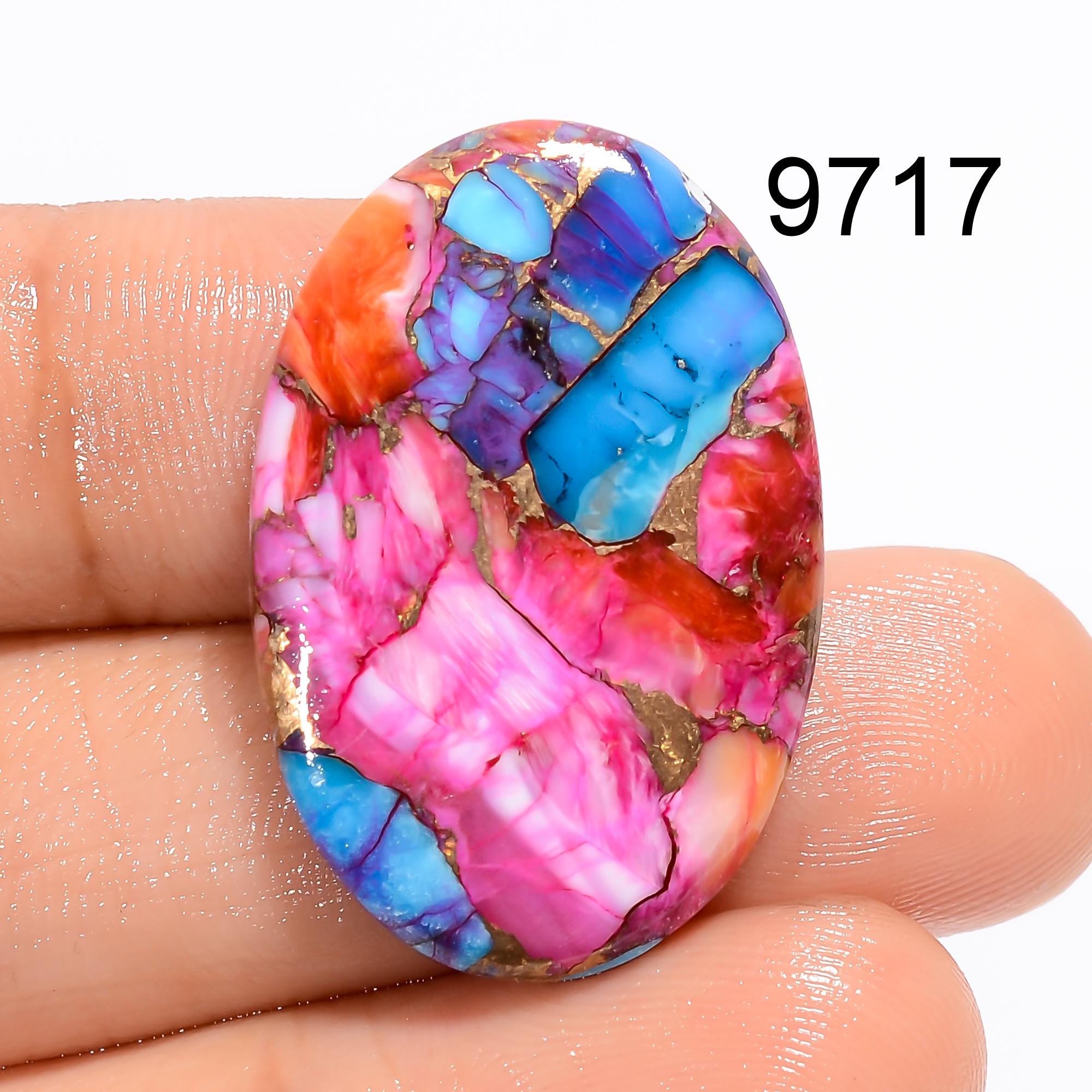 Mohave Copper Turquoise Cabochon, AAA Gemstone, Mix Shape - image 3