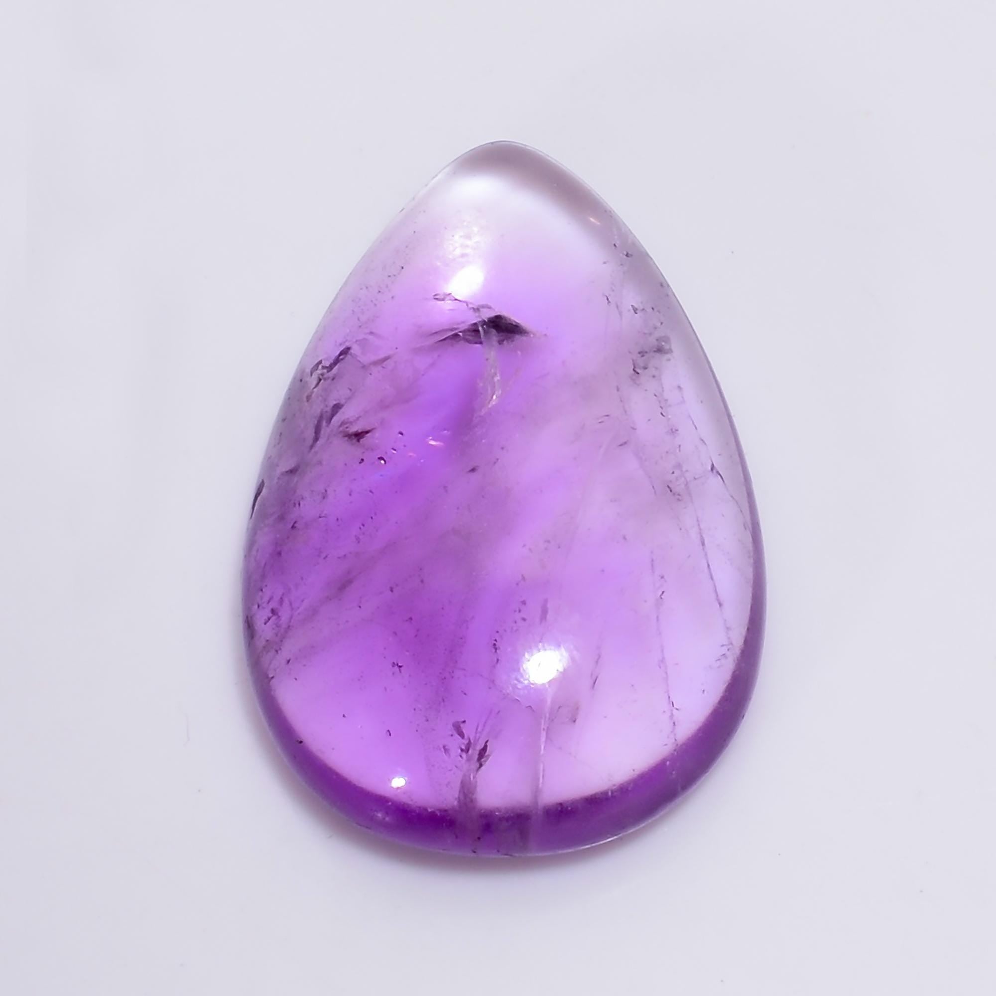 Natural Brazil Amethyst Gemstone Cabochon, Loose Amethyst for Jewelry Making - image 2