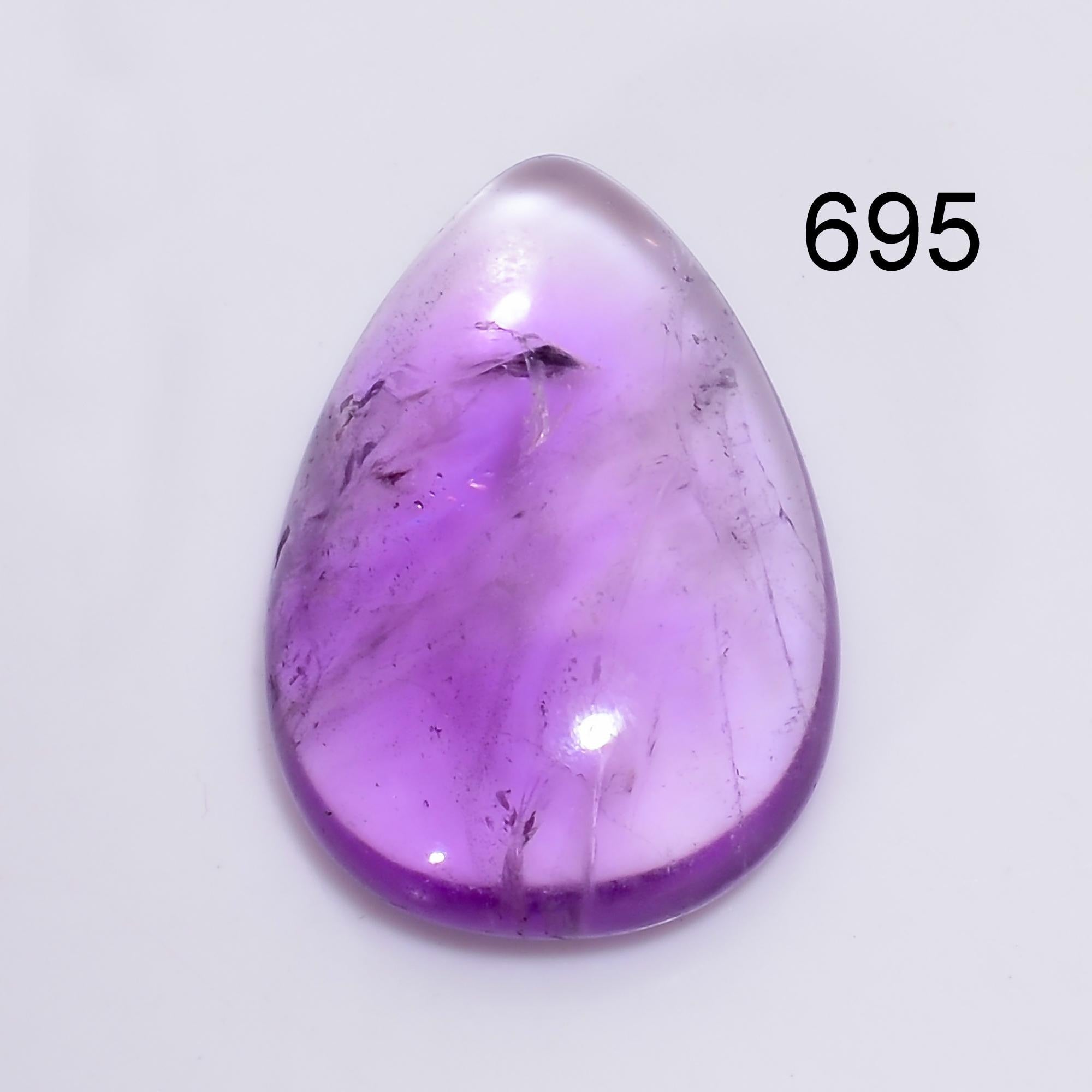 Natural Brazil Amethyst Gemstone Cabochon, Loose Amethyst for Jewelry Making