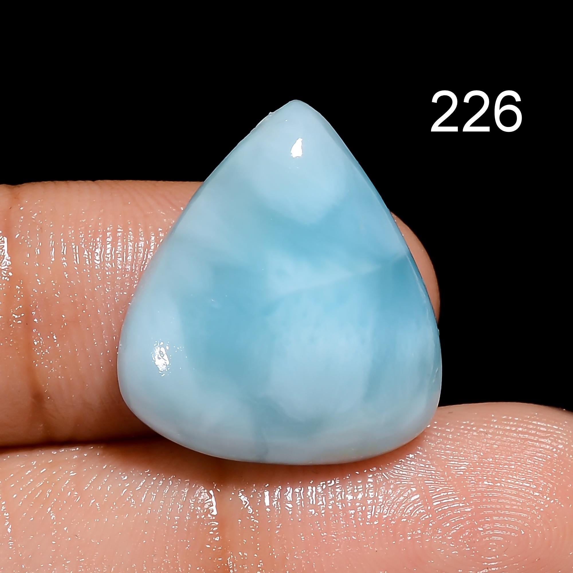 AAA Loose Larimar Cabochon, Dominican Blue Gemstone Healing Crystal