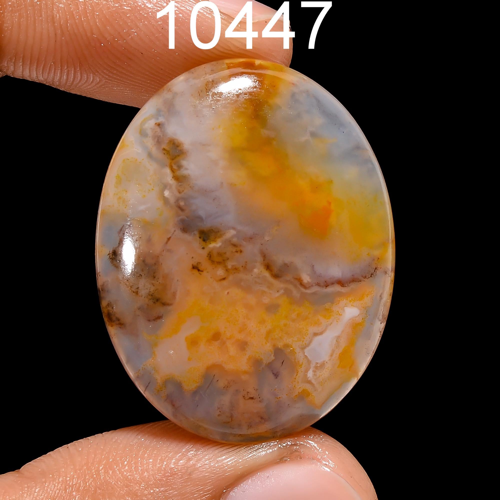 AAA Plume Agate Cabochon, Loose Gemstone, Jewelry Making - image 2