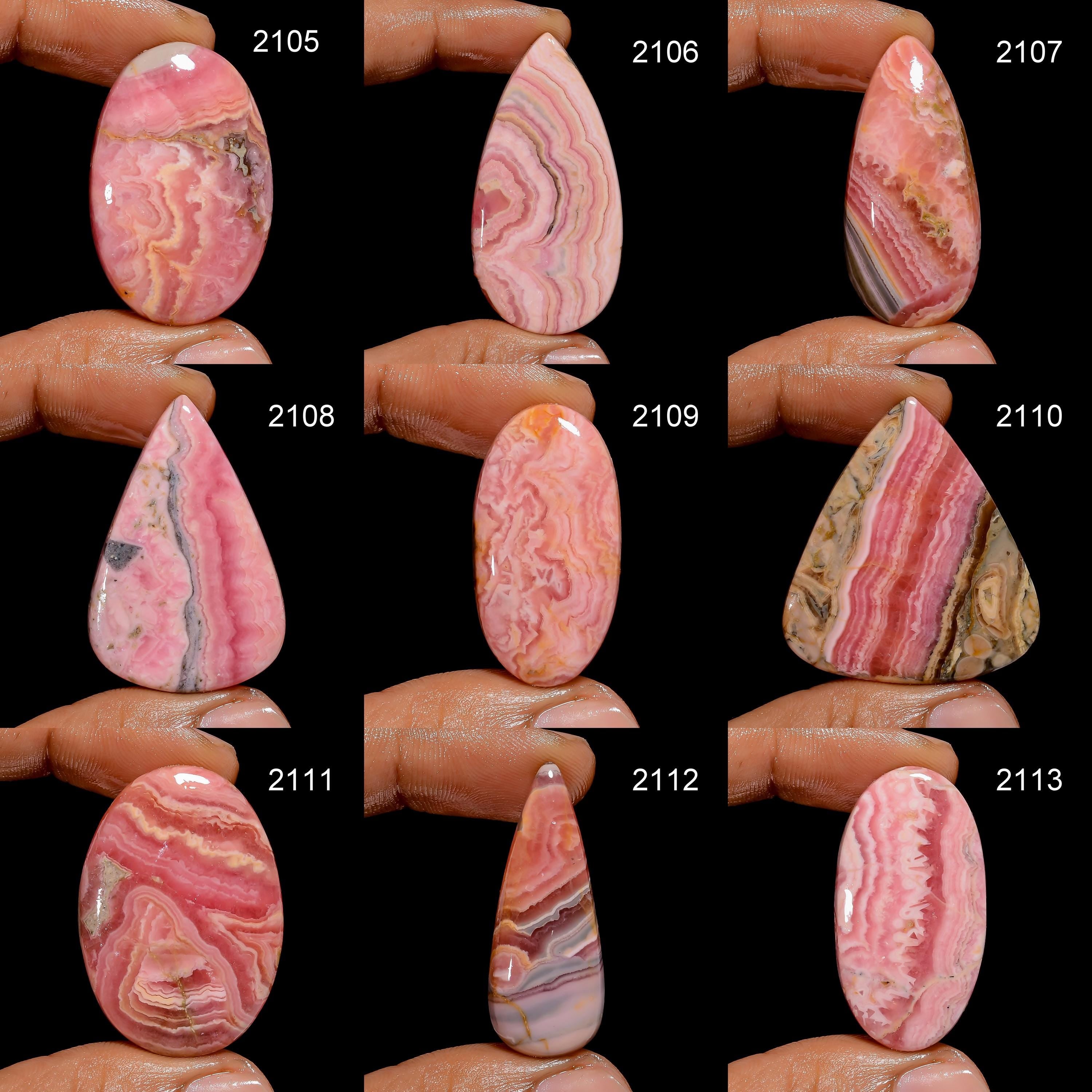 Natural Rhodochrosite Cabochon: Mix Shape Loose Gemstone for Jewelry Making - image 2