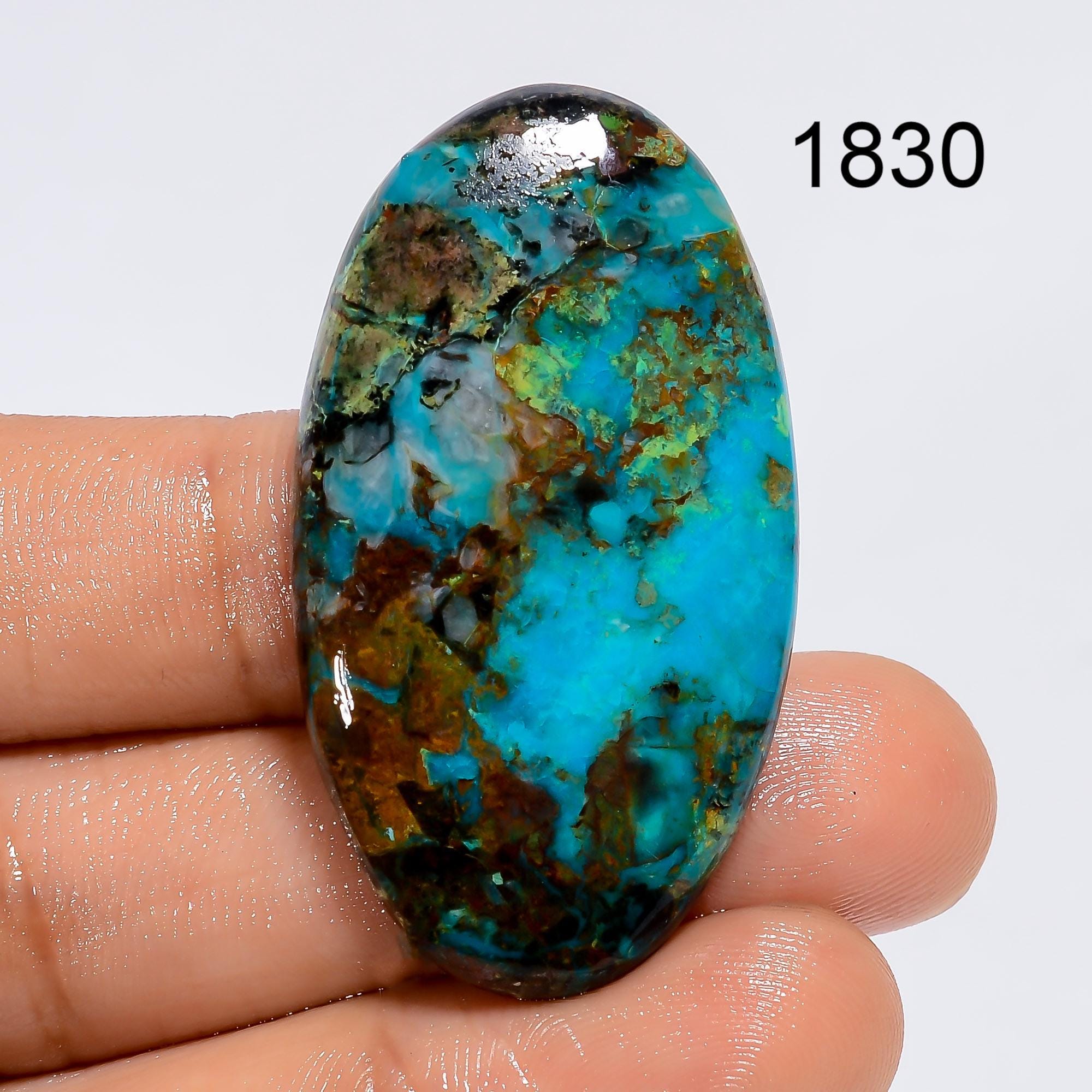 AAA Parrot Wing Chrysocolla Cabochon: Natural Gemstone Jewelry Making - image 8