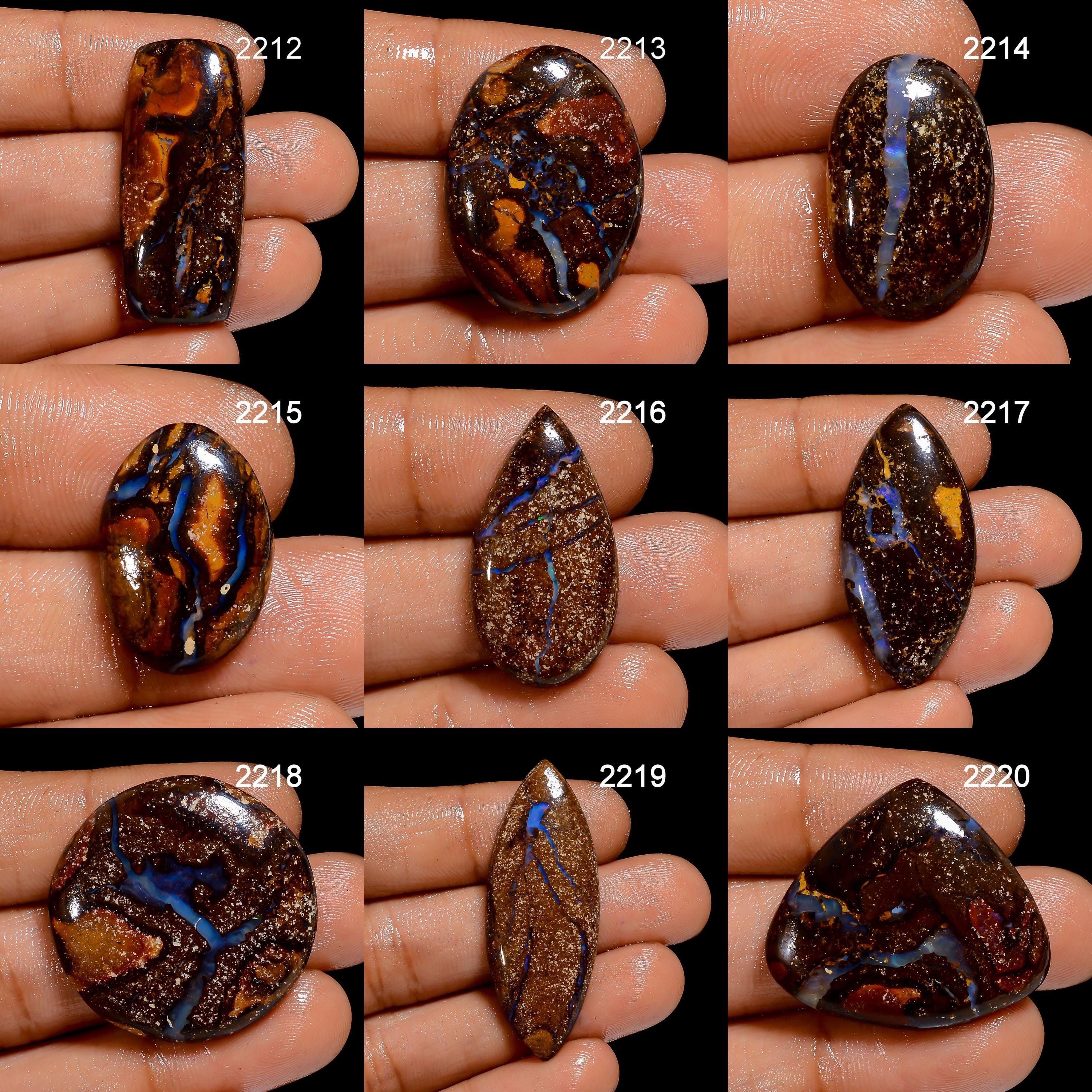Natural Boulder Opal Cabochon Loose Gemstone for Handmade Jewelry Making Pendant Supply AAA Quality - image 3