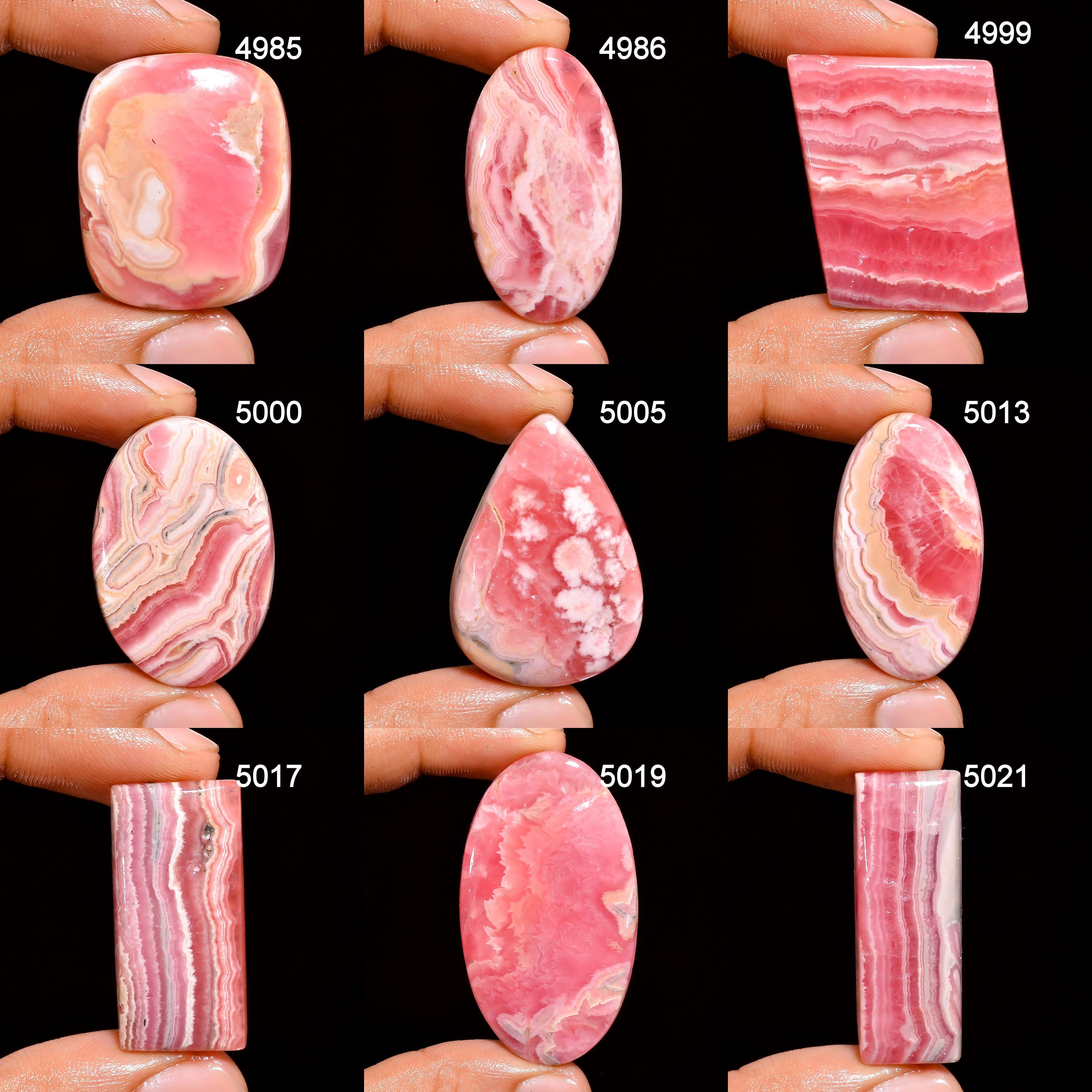 AAA Pink Rhodochrosite Cabochon, Loose Gemstone, Jewelry Making - image 2
