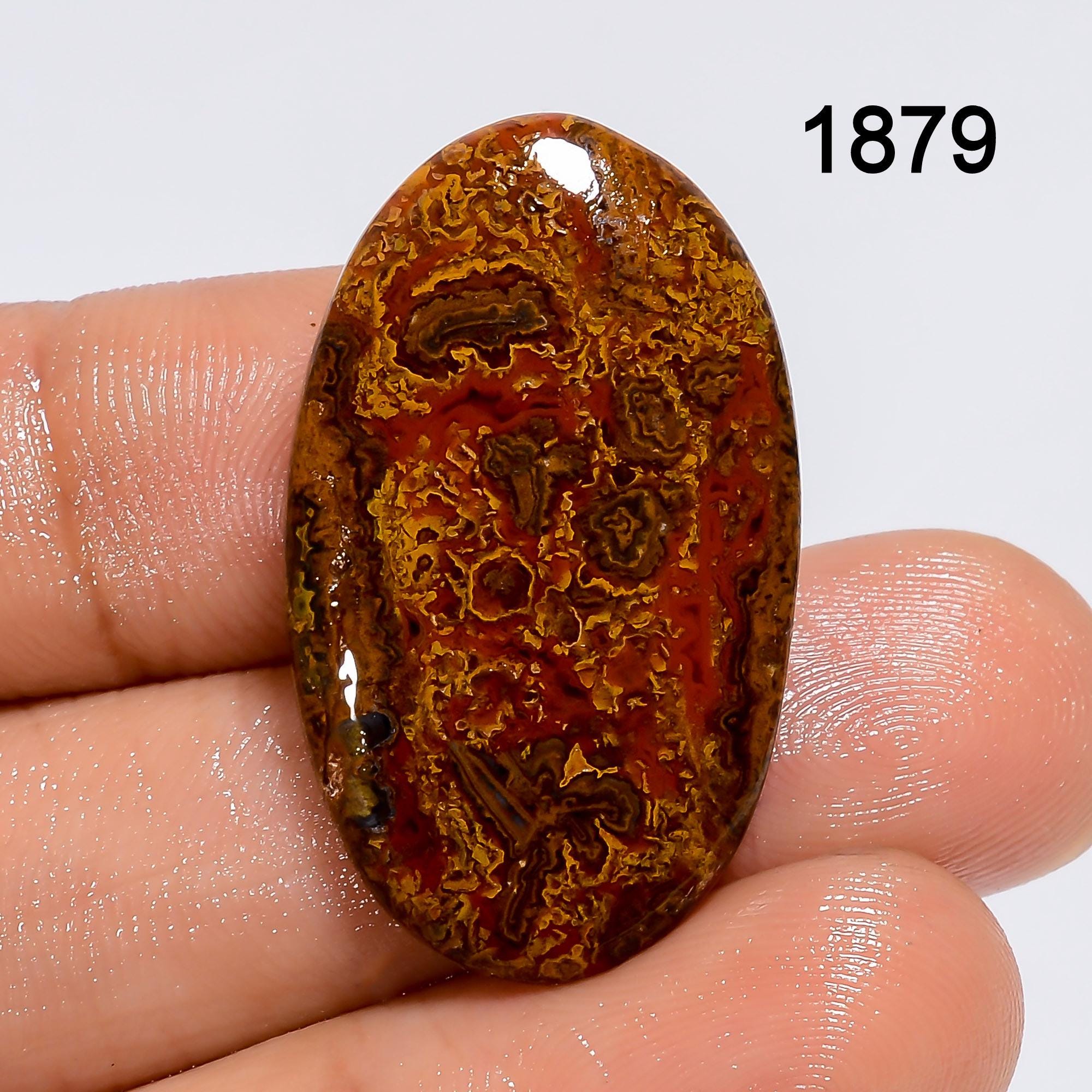 Natural Seam Agate Cabochon, AAA Quality Loose Gemstone