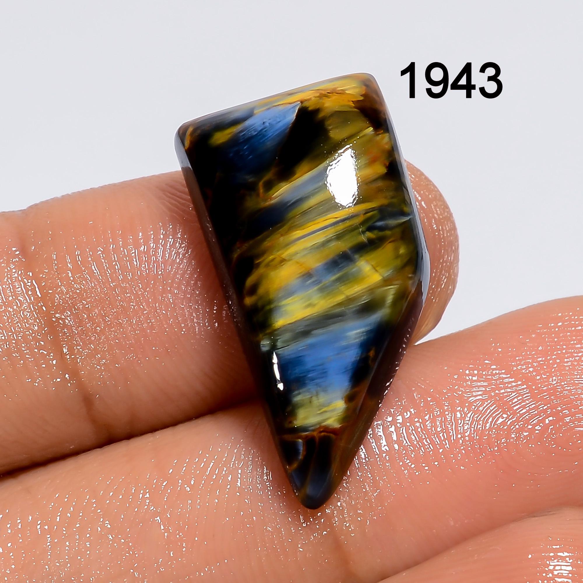 AAA Pietersite Cabochon: Natural Namibia Gemstone Pendant (22X11X4 mm, 12.5 Cts