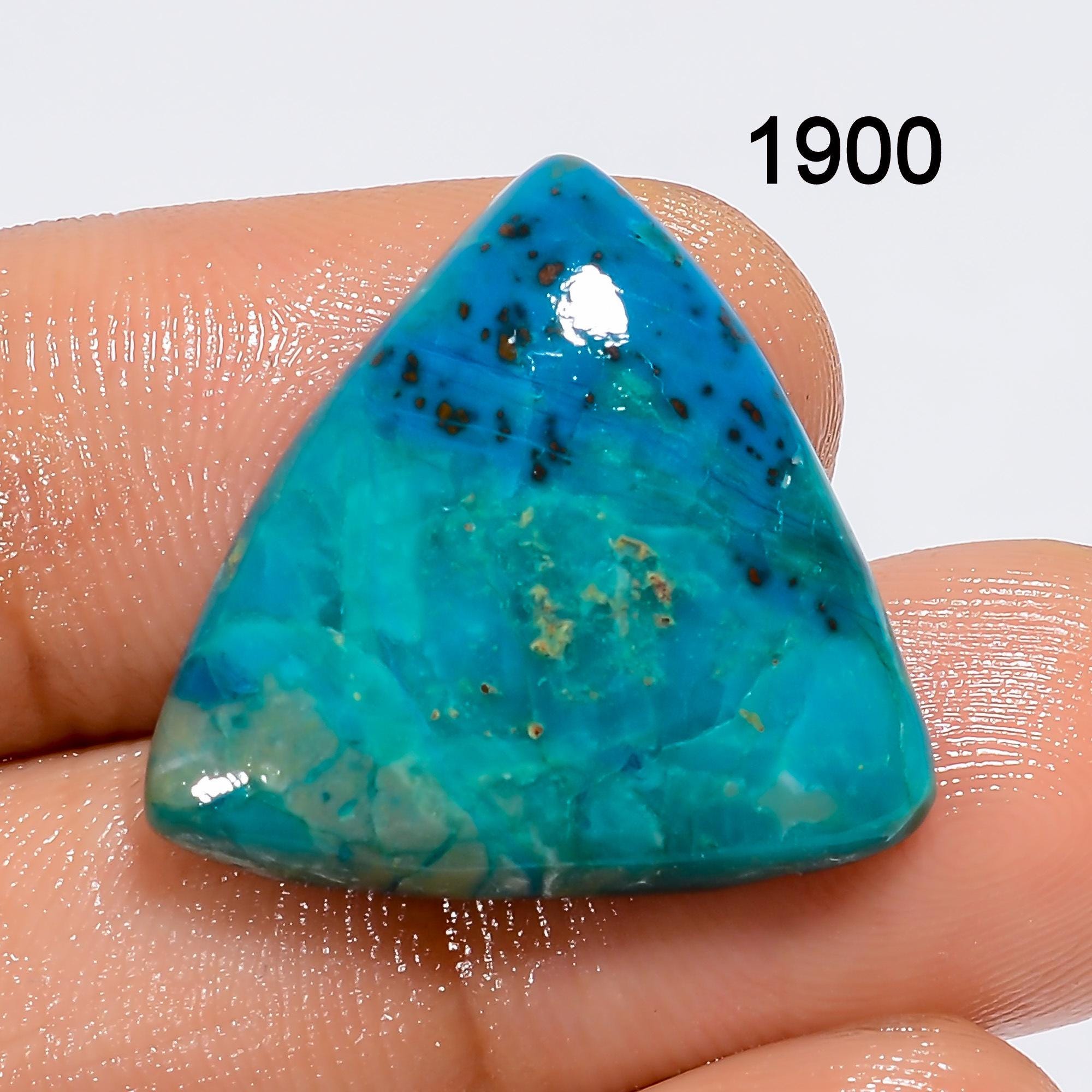 Natural Chrysocolla Cabochon: Designer Loose Gemstone for Jewelry Making - image 3