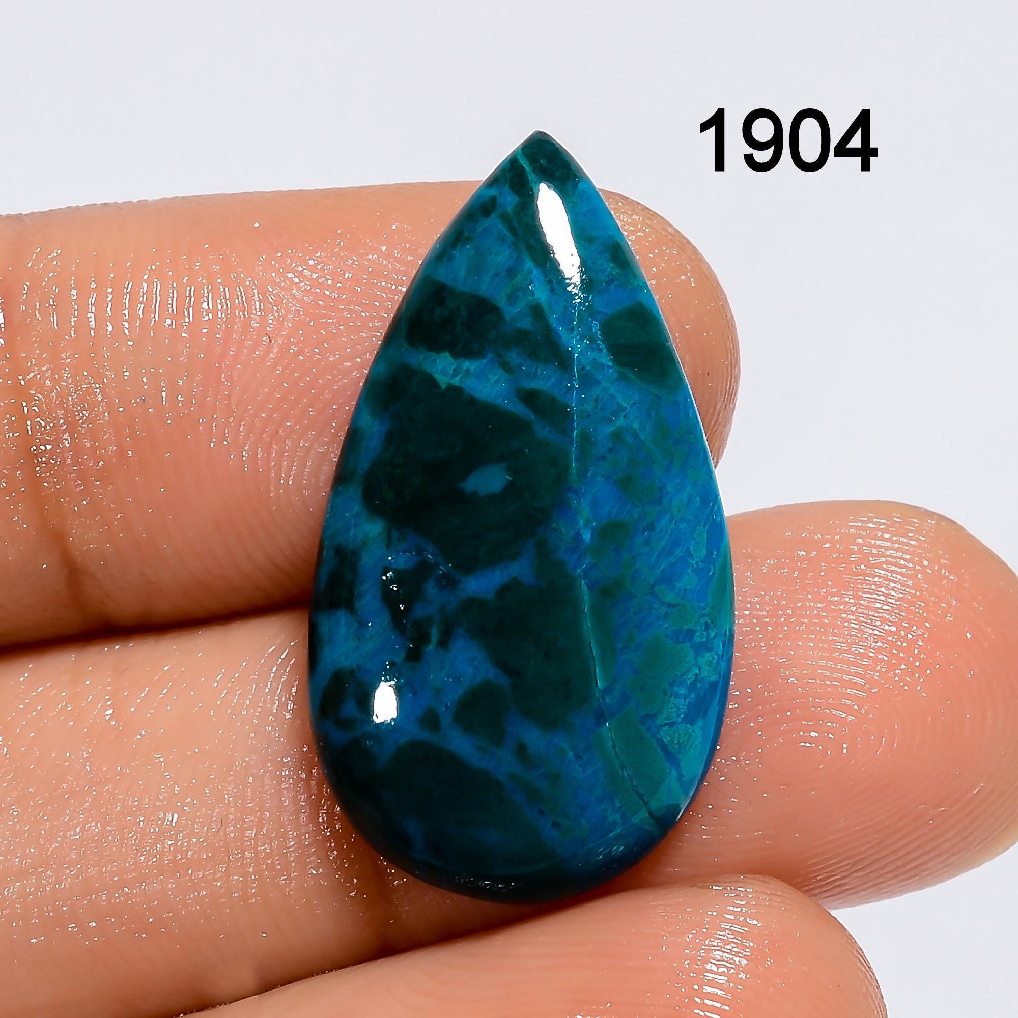 Natural Chrysocolla Gemstone, Top Quality, Smooth Designer Chrysocolla Cabochon, Loose Gemstone For Pendent Jewelry Maki - image 3