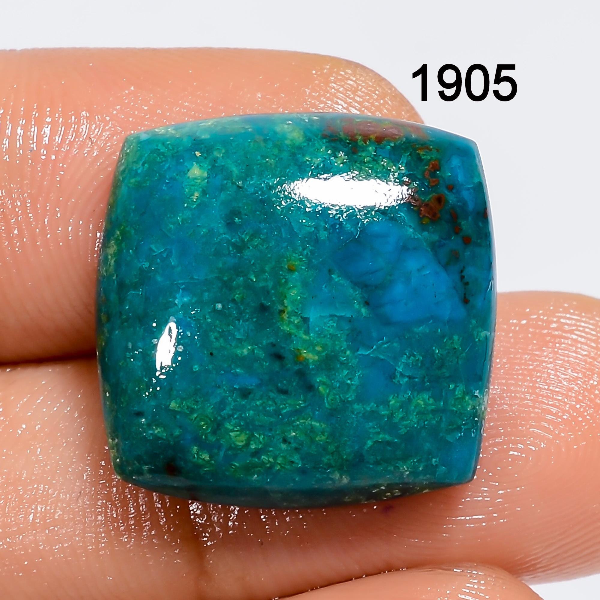 Natural Chrysocolla Gemstone, Top Quality, Smooth Designer Chrysocolla Cabochon, Loose Gemstone For Pendent Jewelry Maki - image 4