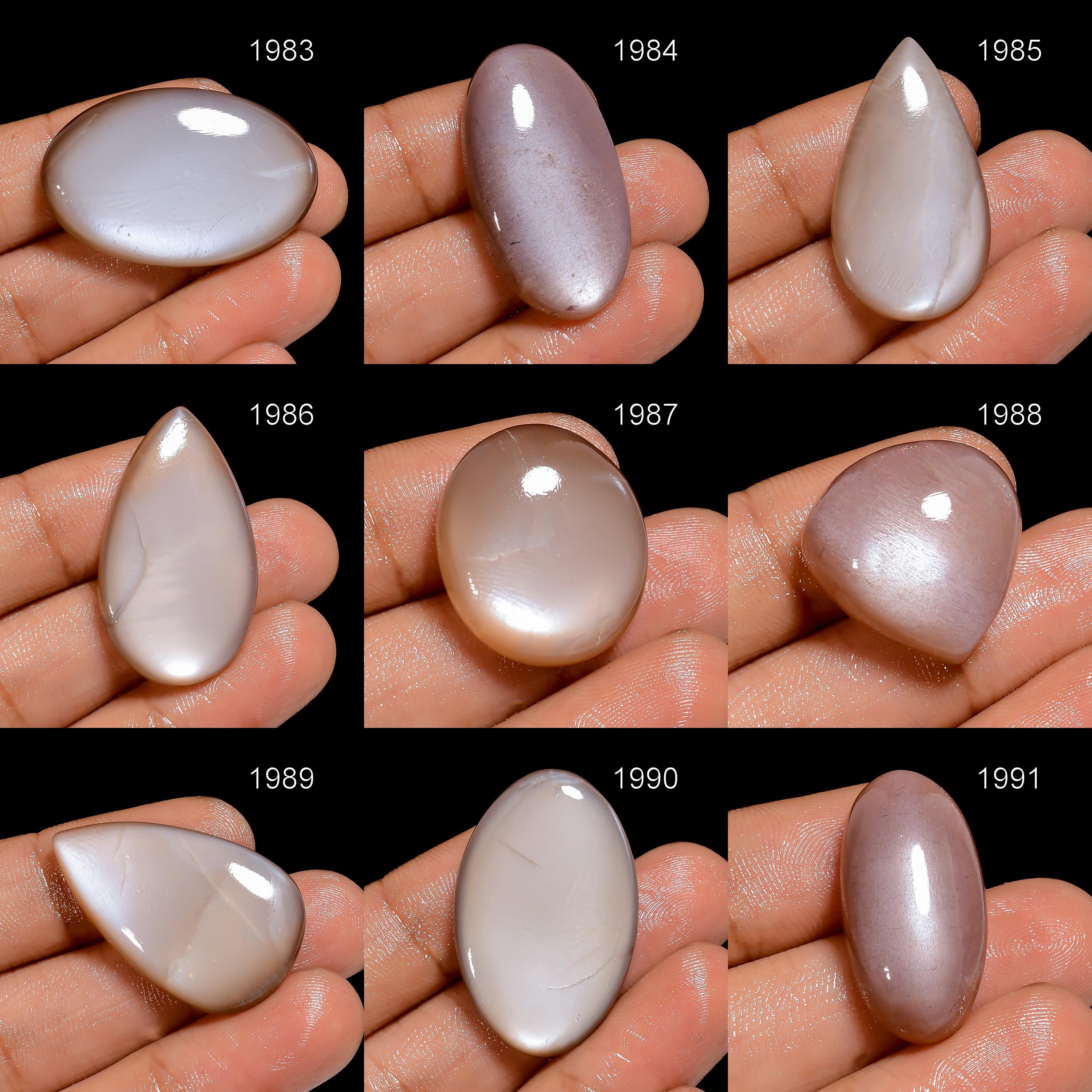 AAA Peach Moonstone Cabochon, Loose Gemstone, Mixed Shape - image 2