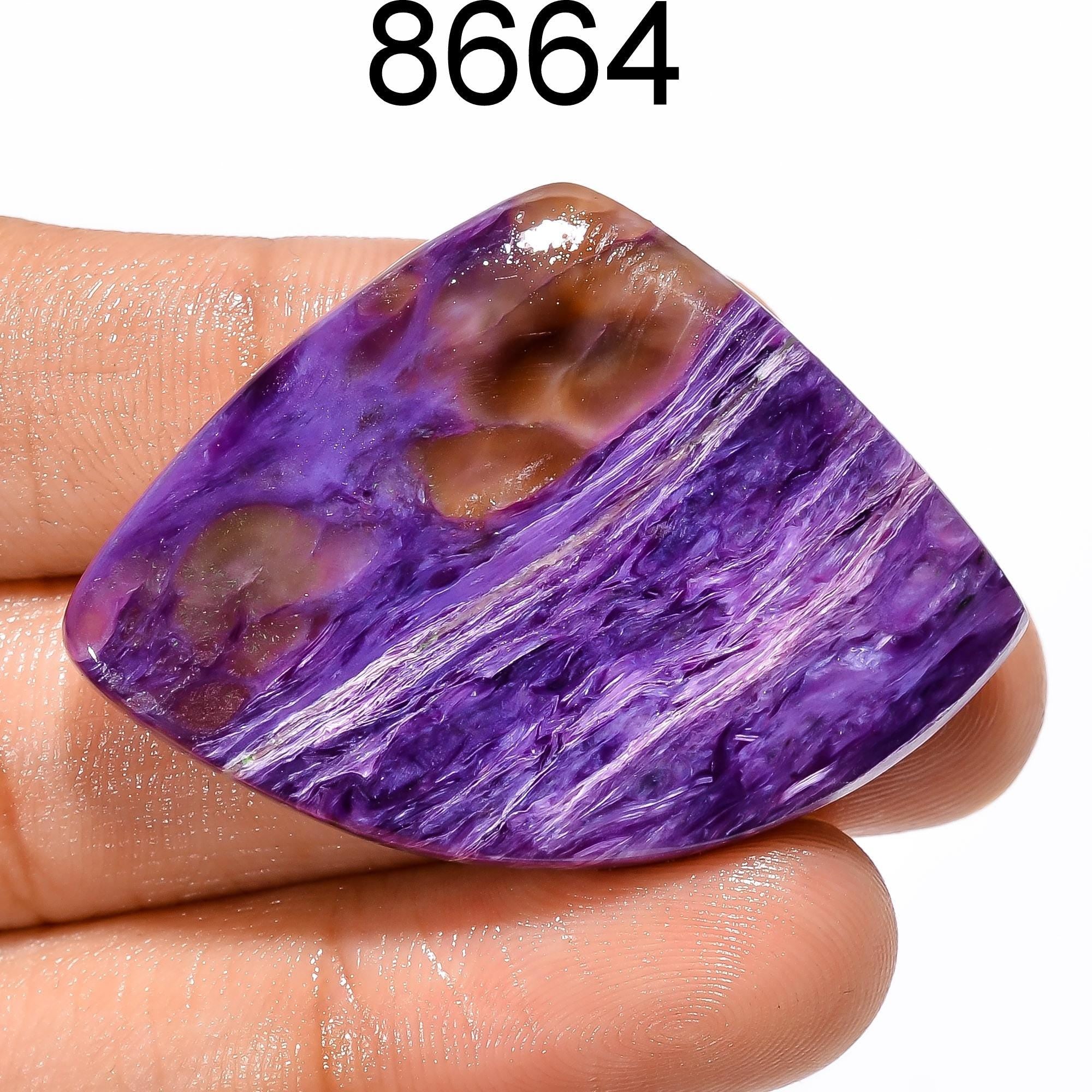 Natural Purple Charoite Cabochon, Loose Gemstone Jewelry Making - image 5