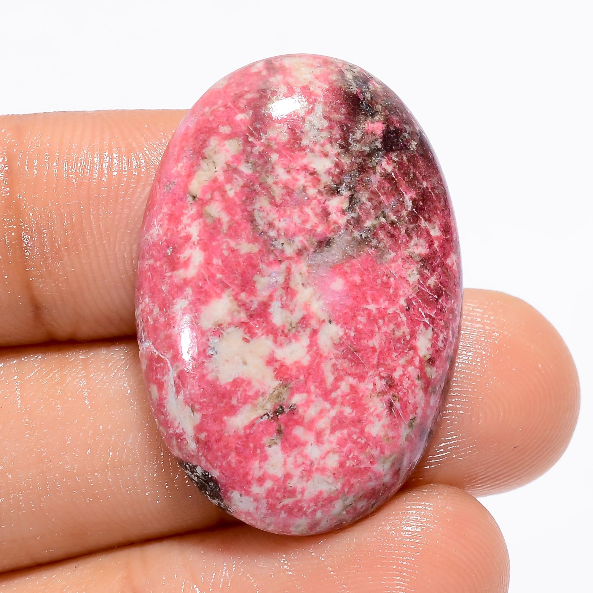 Natural Pink Thulite Gemstone, Designer Pink Thulite Cabochon Crystal, DIY-ART-CRAFTS Pendant Necklace Jewelry making su