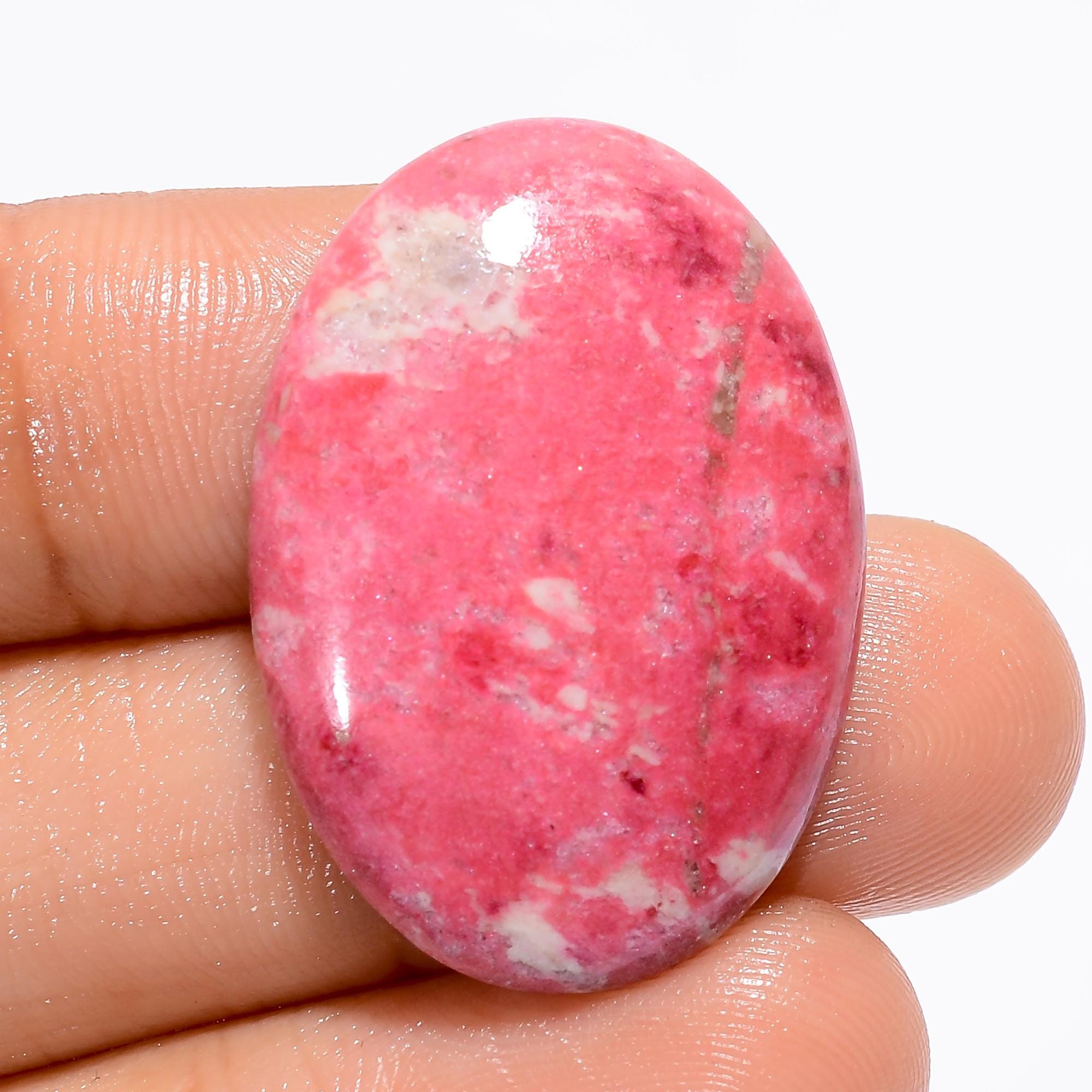 Natural Pink Thulite Gemstone, Designer Pink Thulite Cabochon Crystal,  Pendant Necklace Jewelry making supply, Mother&#
