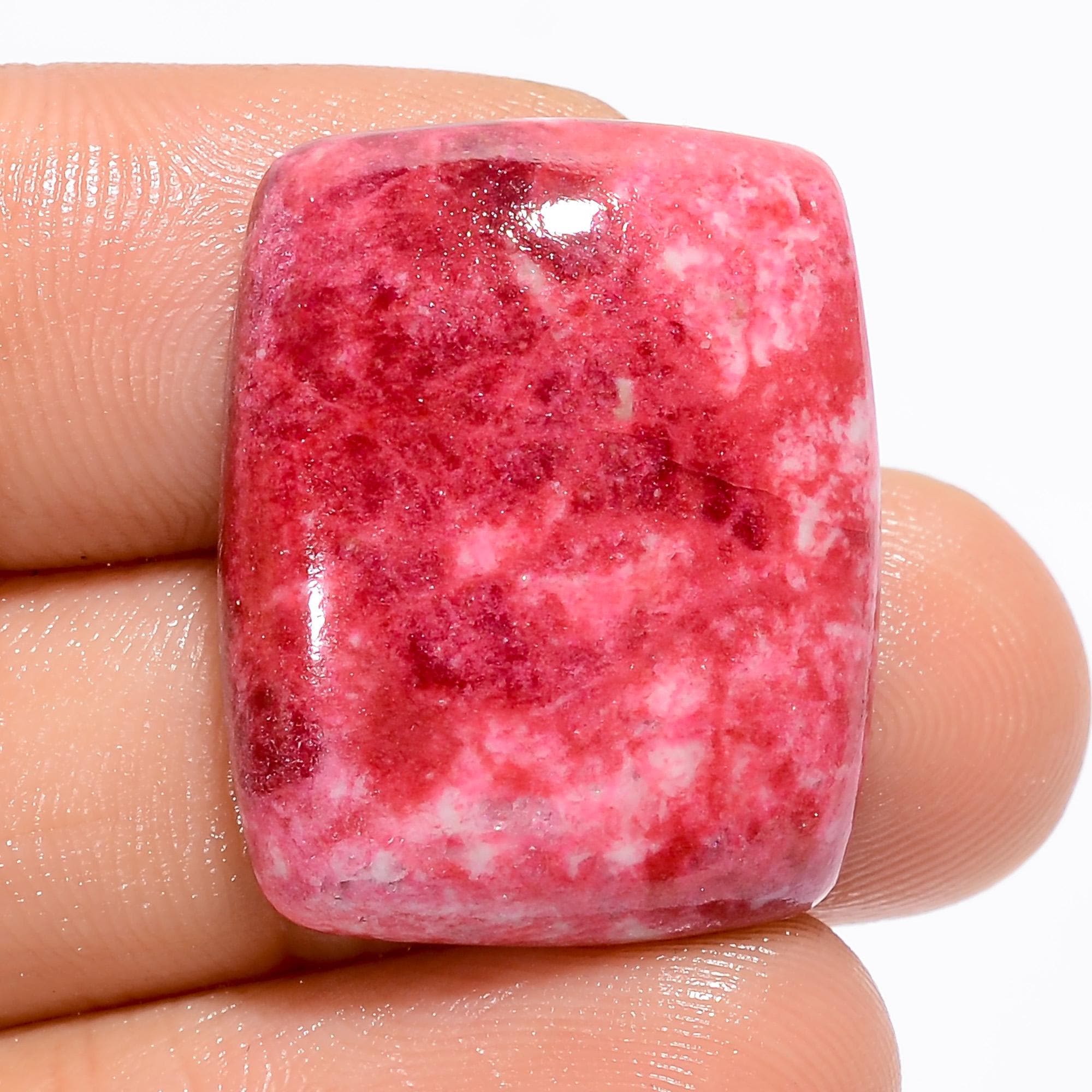 Natural Pink Thulite Gemstone, Designer Pink Thulite Cabochon Crystal, DIY-ART-CRAFTS Pendant Necklace Jewelry making su