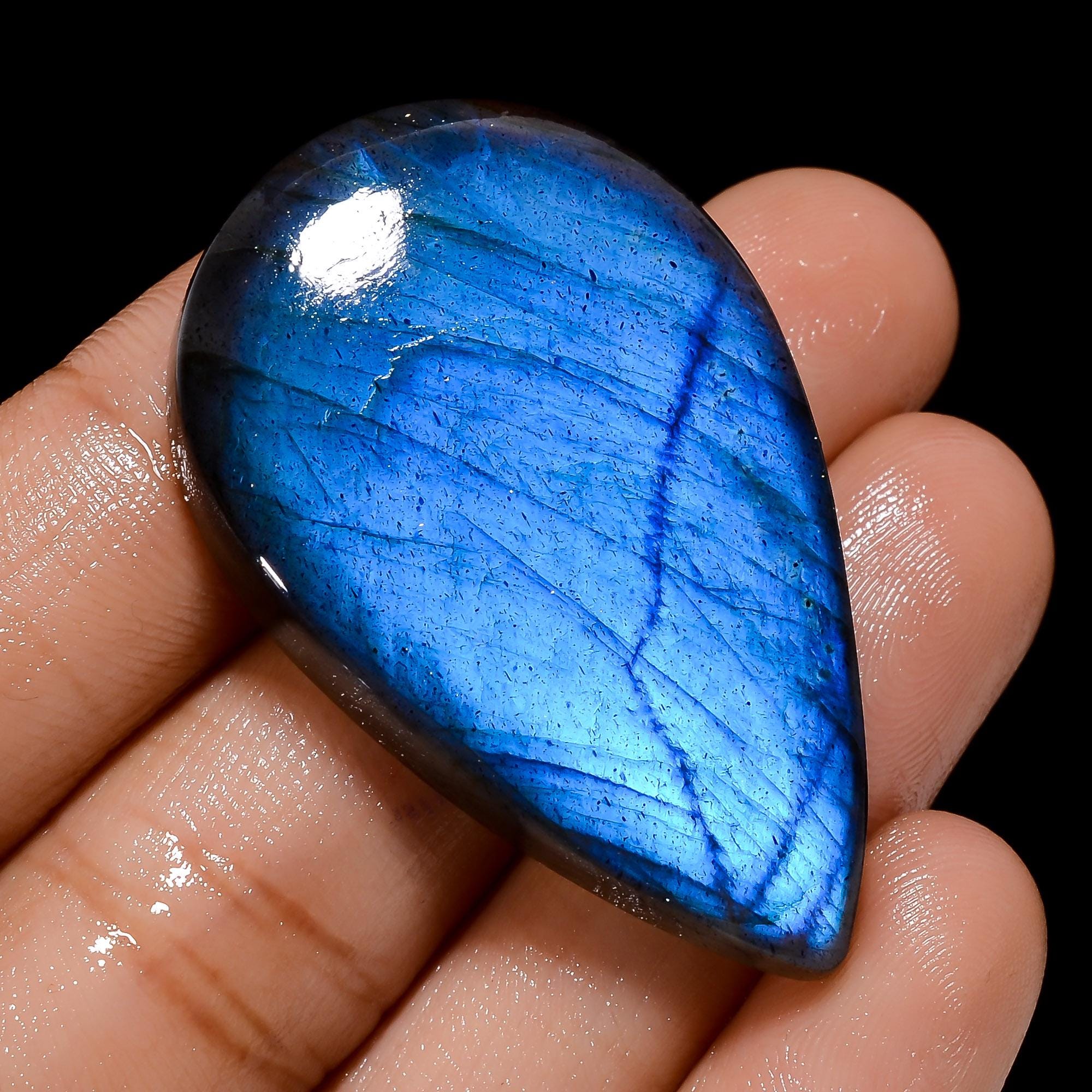 Blue Labradorite Gemstone, Natural Pear Shape Labradorite, Rare Labradorite Gemstone For Jewelry Stone, Healing Crystal 