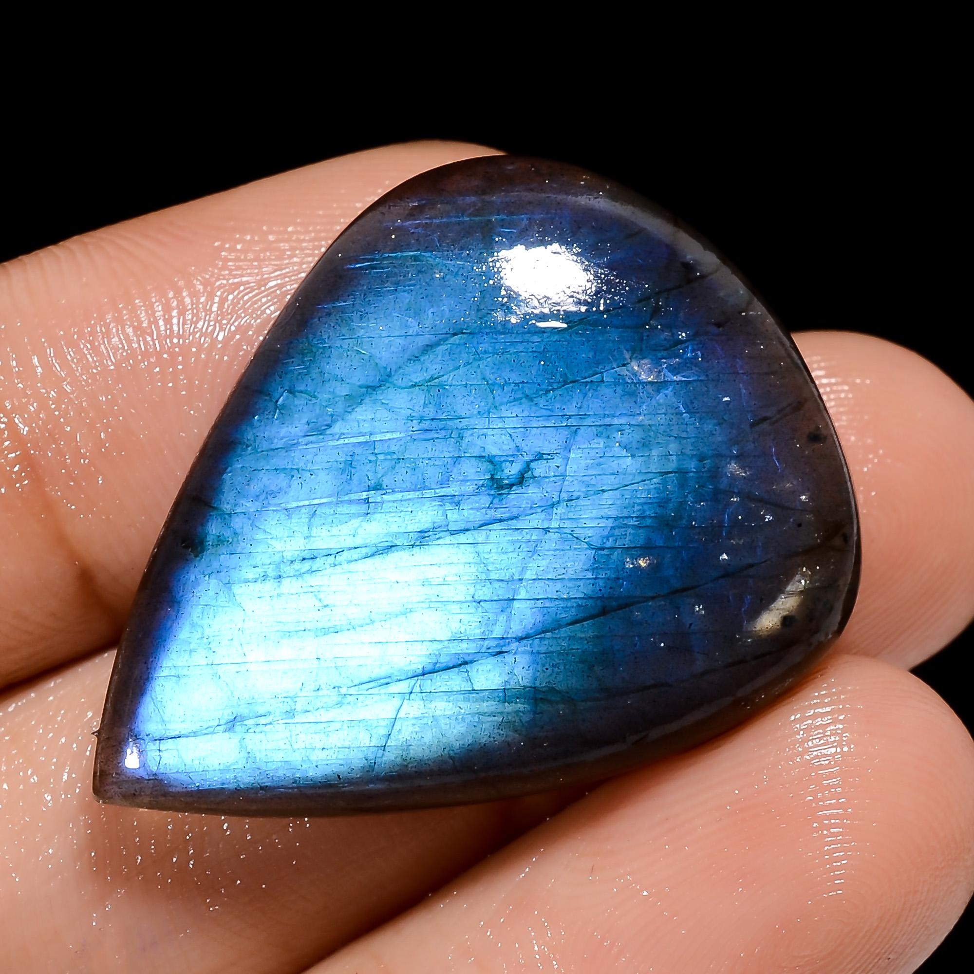 Blue Labradorite Gemstone, Natural Pear Shape Labradorite, Rare Labradorite Gemstone For Jewelry Stone, Healing Crystal 