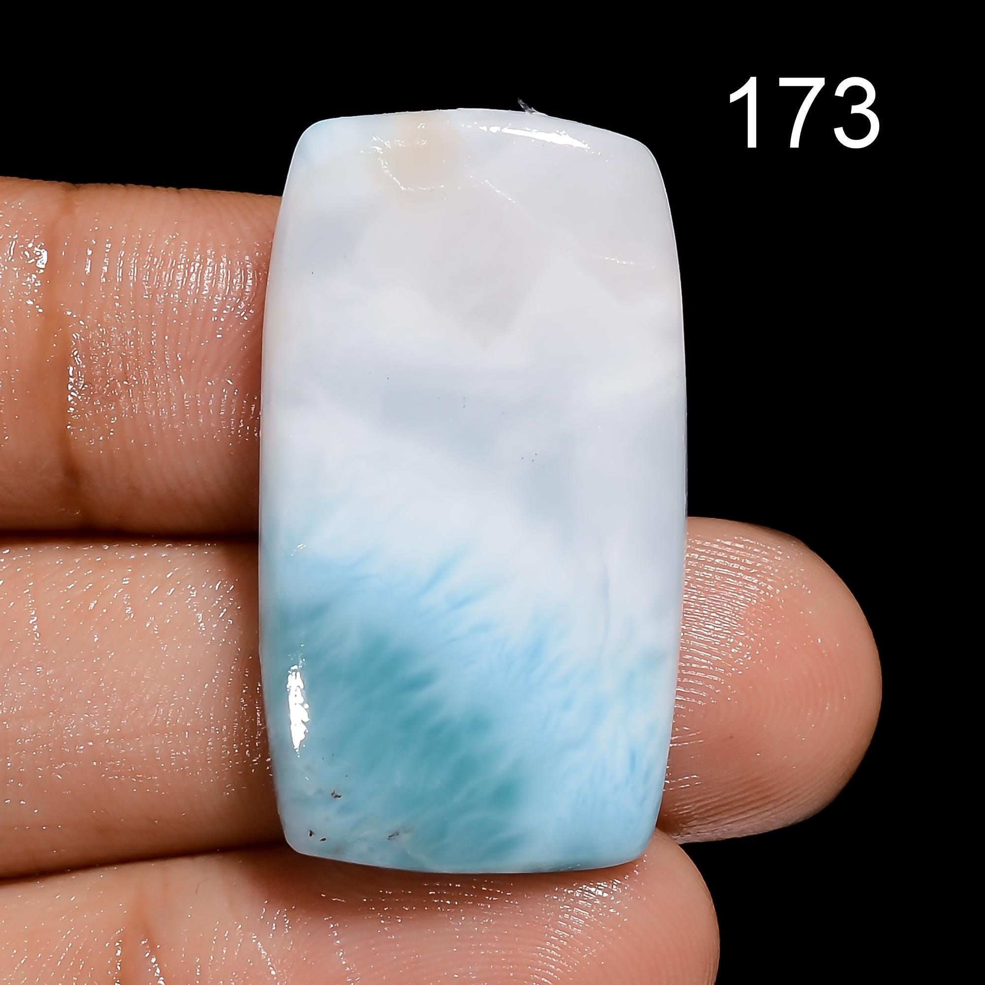Natural Larimar Cabochon, Dominican Pectolite Gemstone, Jewelry Making - image 10