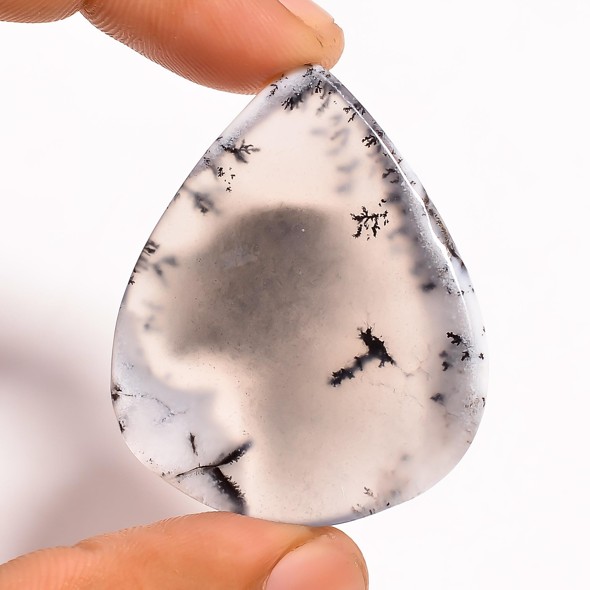 Natural Dendrite Opal Cabochon: Opal Gemstone for Jewelry Healing Crystal - image 4