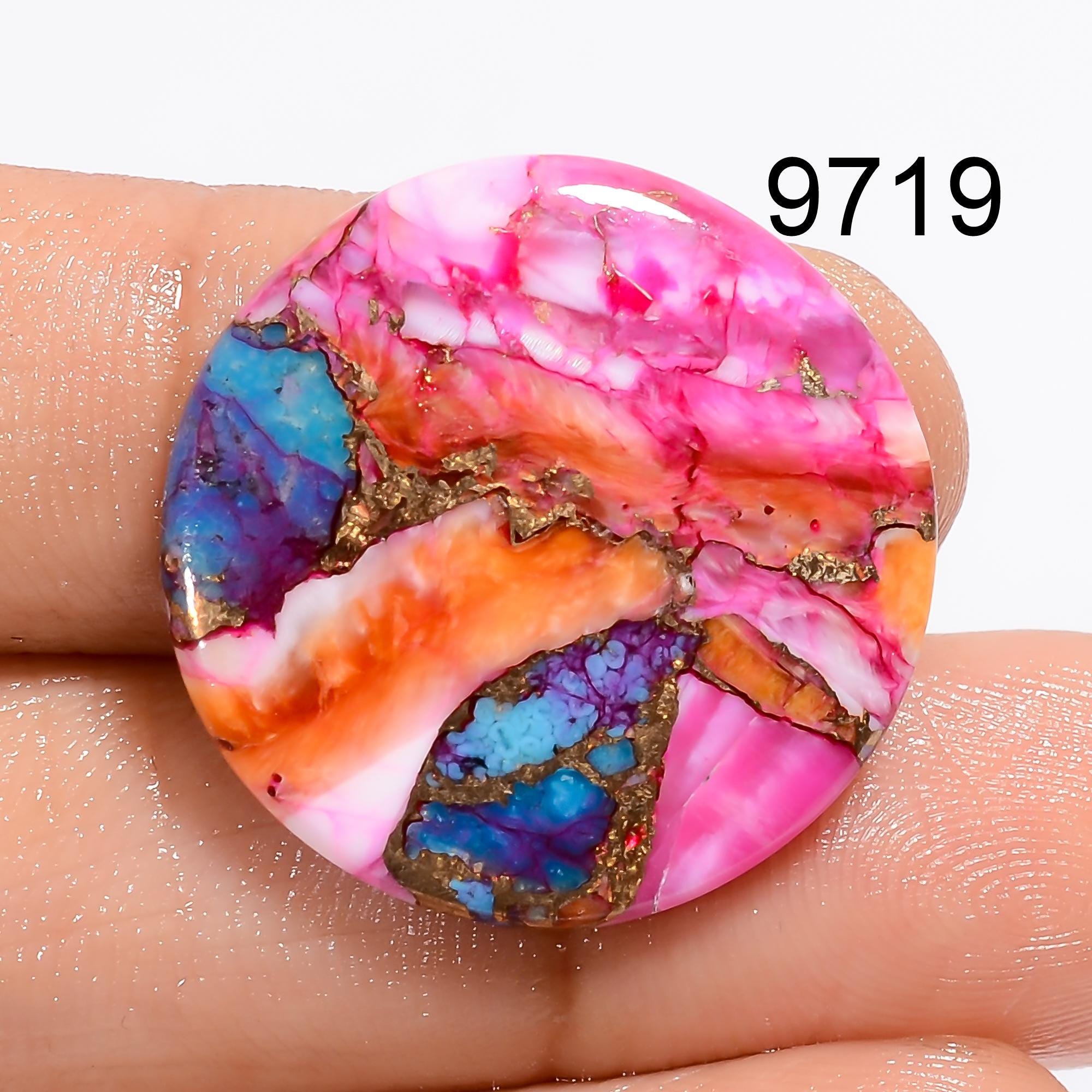Mohave Copper Turquoise Cabochon, AAA Gemstone, Mix Shape - image 7
