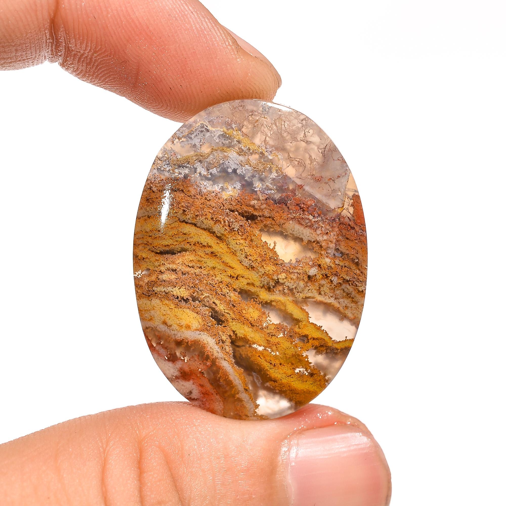 Indonesian Agate Gemstone, Big Size translucent Scenic Indonesian Agate Cabochon, Designer Loose Agate Gemstone For Jewe