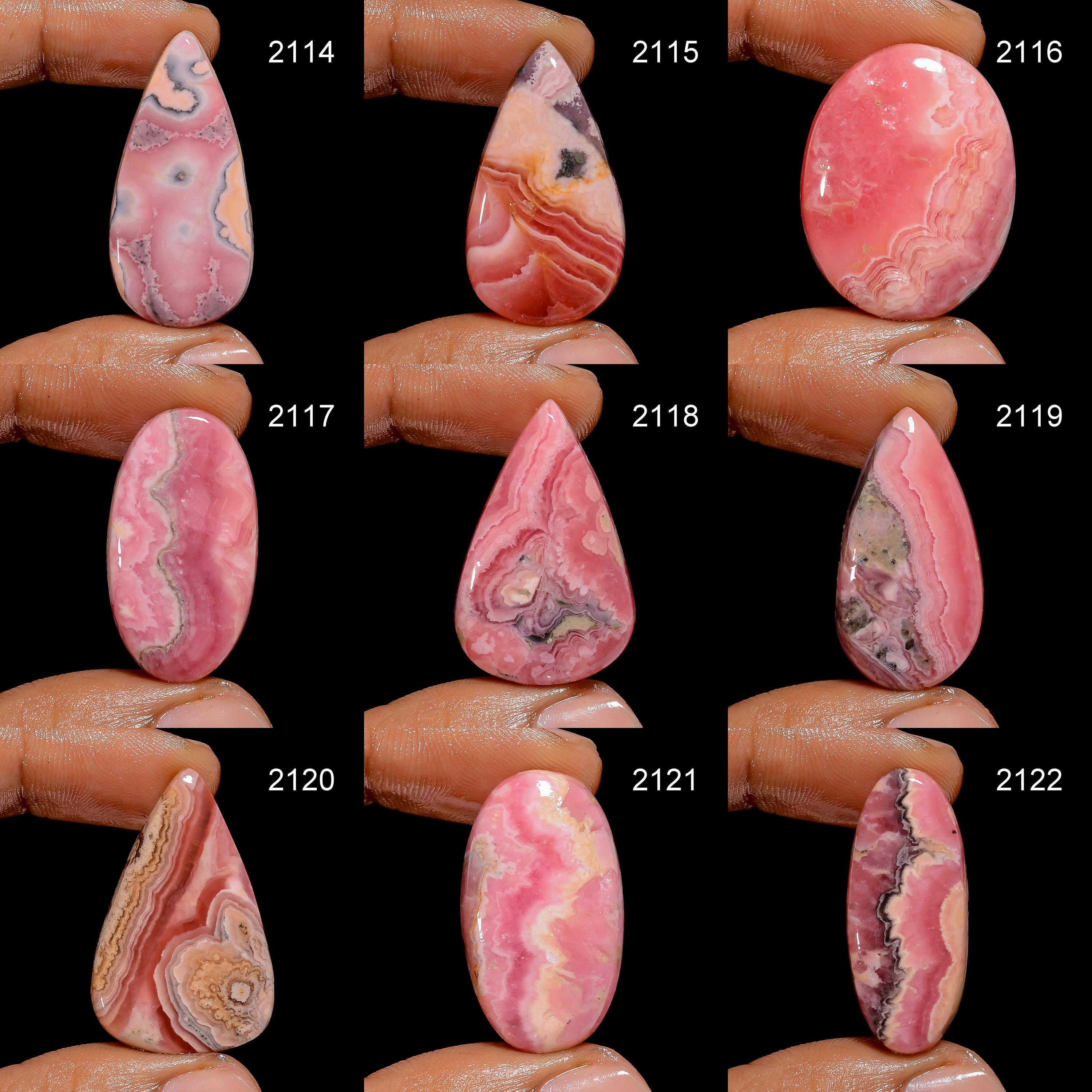 Natural Rhodochrosite Cabochon: Mix Shape Loose Gemstone for Jewelry Making - image 3