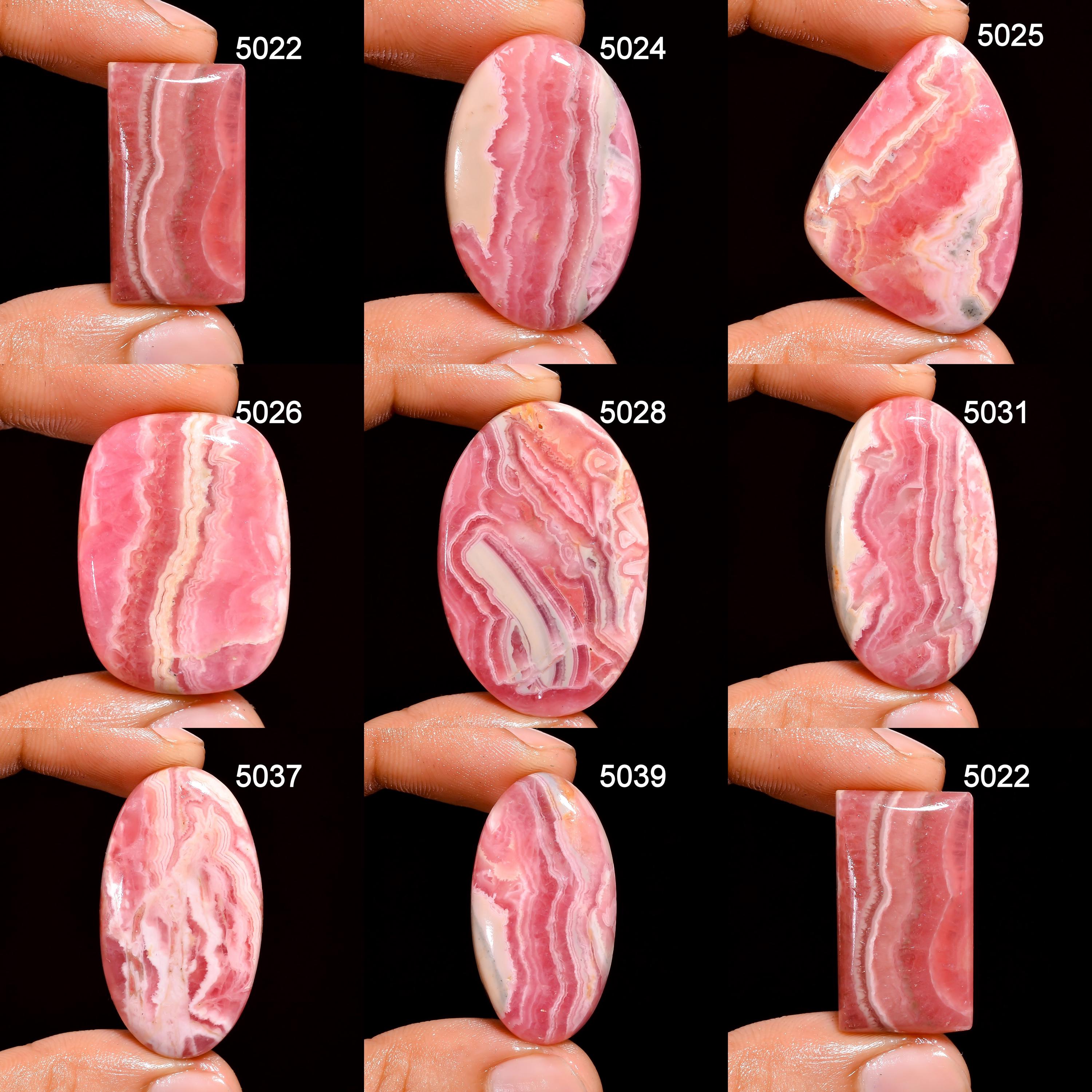 AAA Pink Rhodochrosite Cabochon, Loose Gemstone, Jewelry Making - image 3