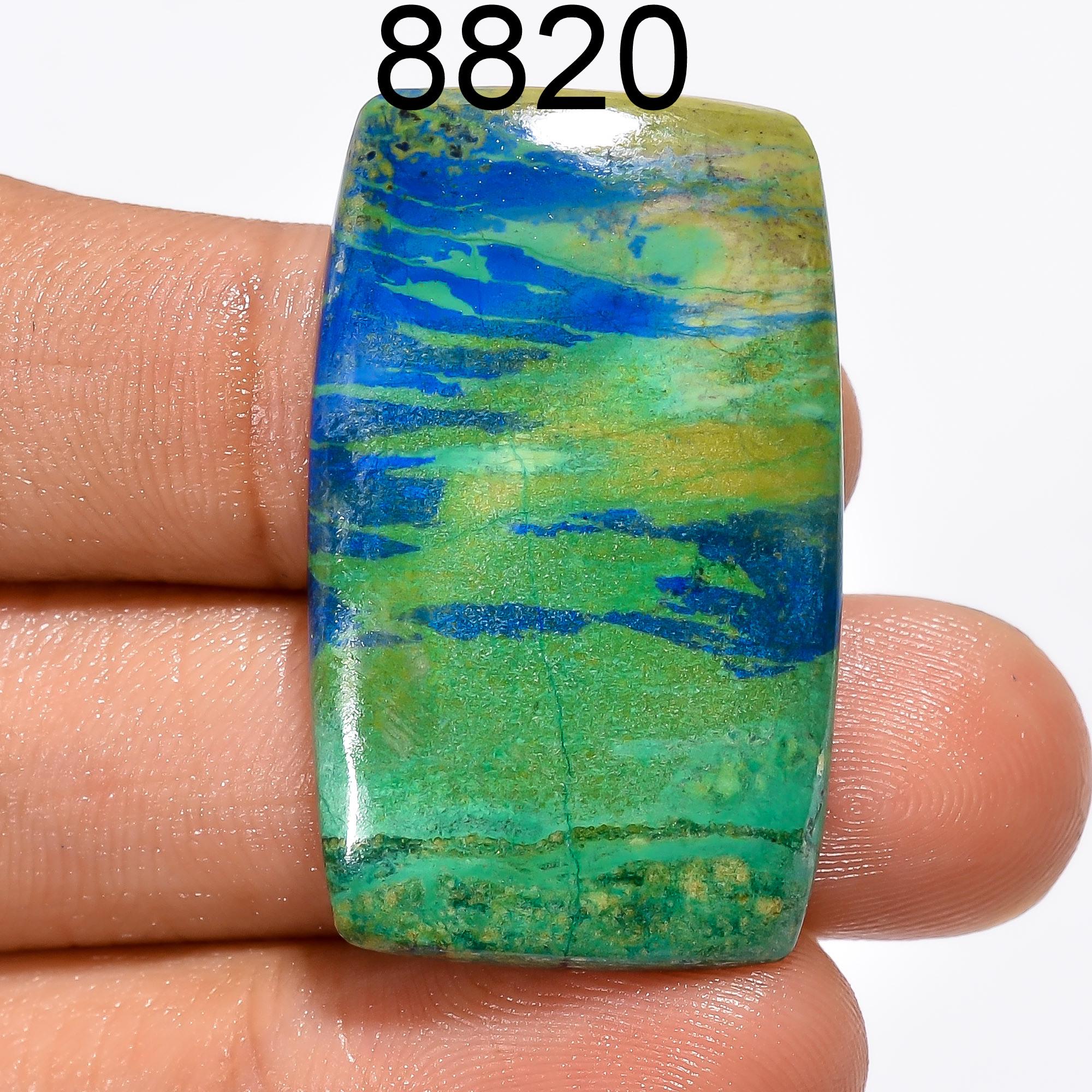 Azurite Malachite Gemstone Cabochon, Natural Loose Gem, Jewelry Making