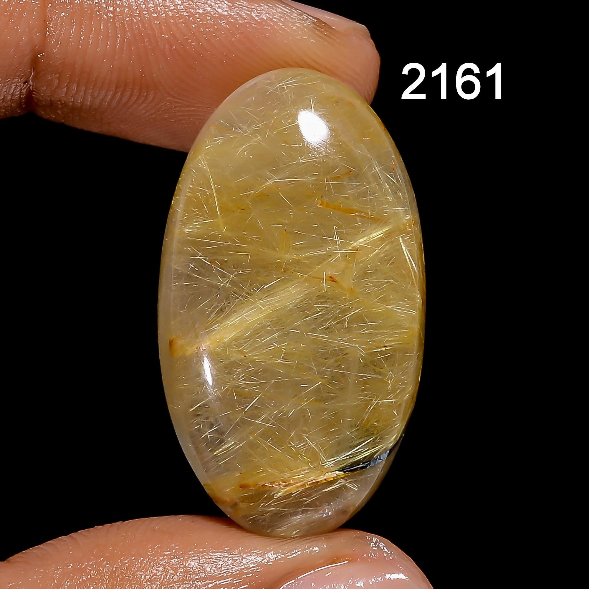 Natural Golden Rutile Quartz Cabochon, Mix Gemstone Pendant Jewelry Making Healing Crystal. - image 7