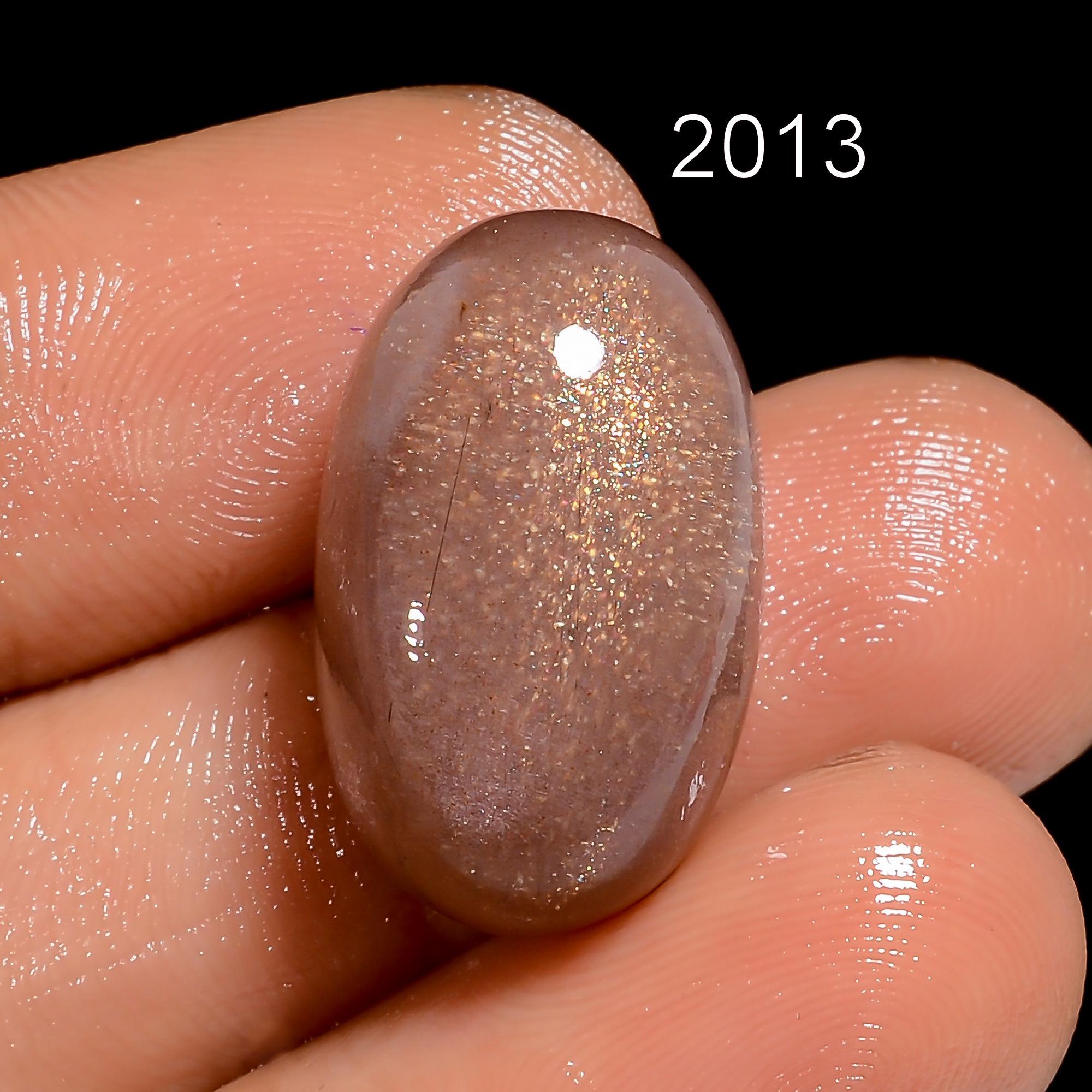 Natural Peach Moonstone Cabochon, Loose Gemstone, Jewelry Making - image 3