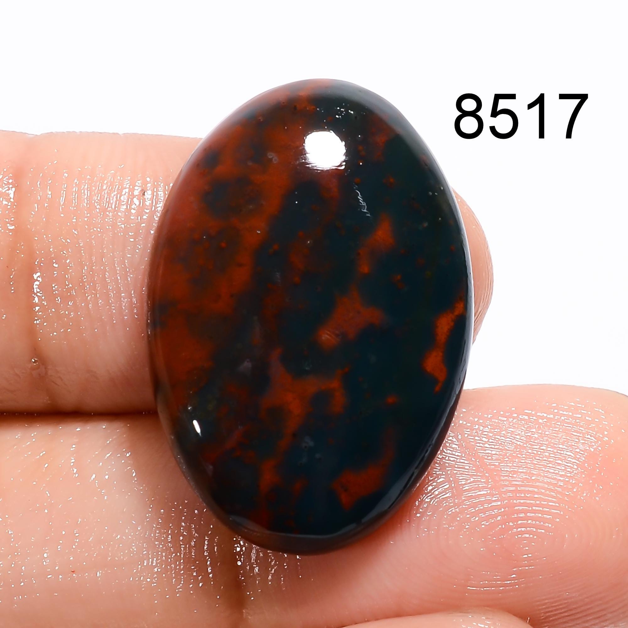 AAA Bloodstone Cabochon Pair, Loose Gemstone for Jewelry