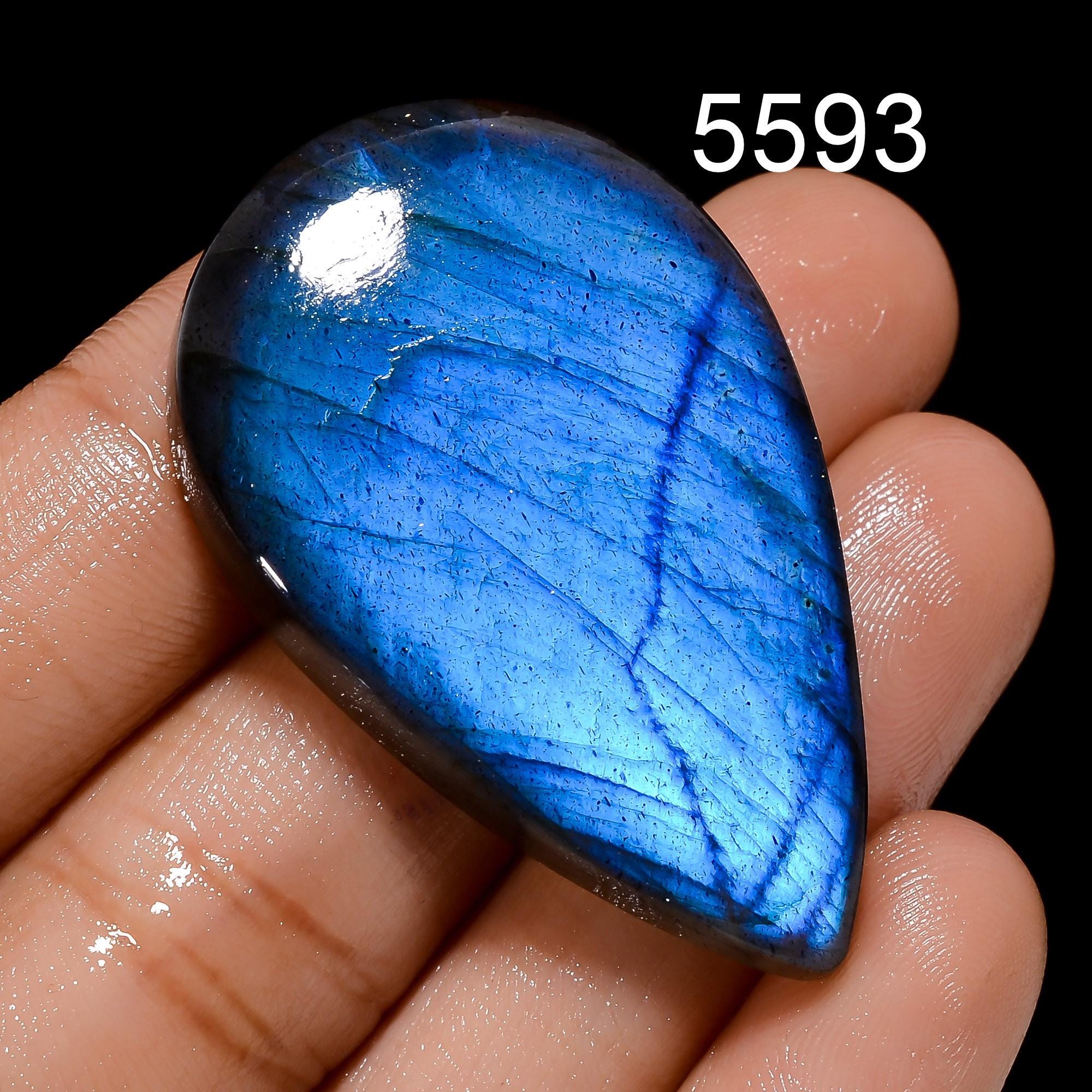 Blue Labradorite Gemstone, Natural Pear Shape Labradorite, Rare Labradorite Gemstone For Jewelry Stone, Healing Crystal  - image 2