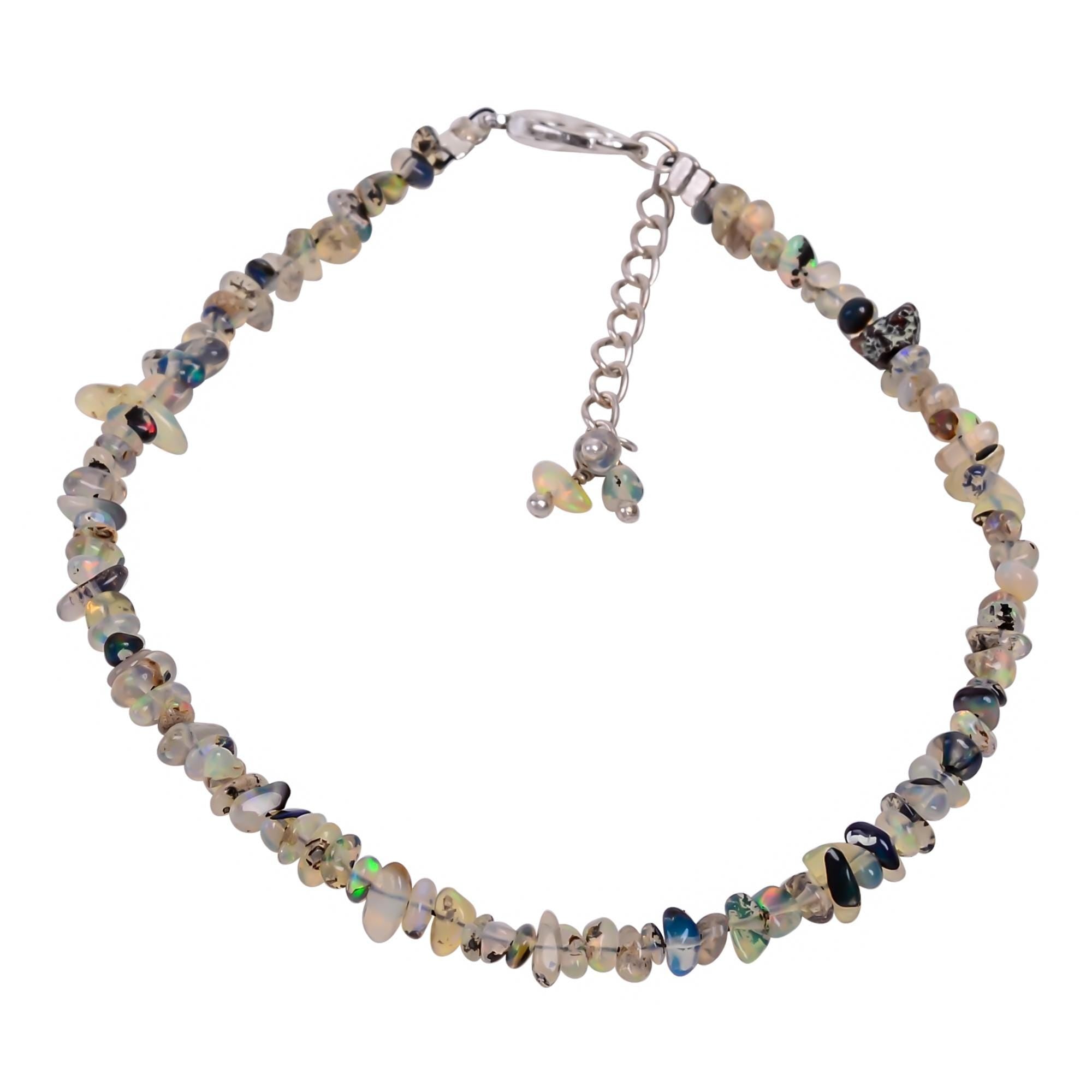 Natural Ethiopian Opal Bracelet for Women - AAA Beaded Fire Opal Vintage Gemstone Jewelry. - image 2